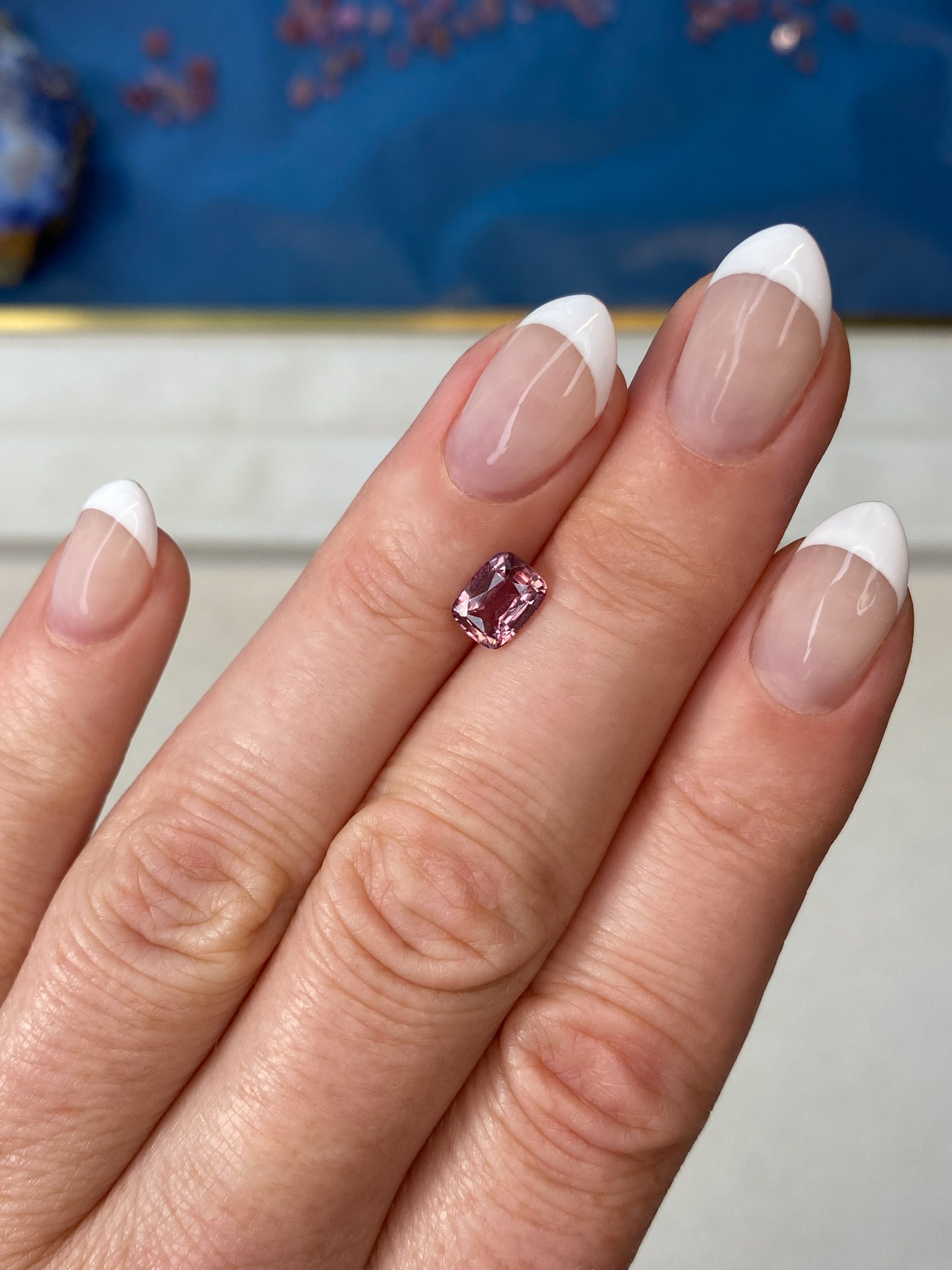 1.24ct Padparadscha Sapphire Cushion Cut Unheated