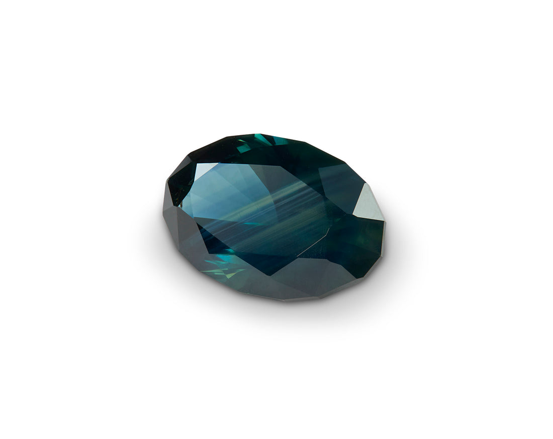 1.26ct Greenish Blue Sapphire Oval Cut Australia Origin