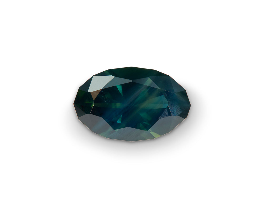 1.26ct Greenish Blue Sapphire Oval Cut Australia Origin