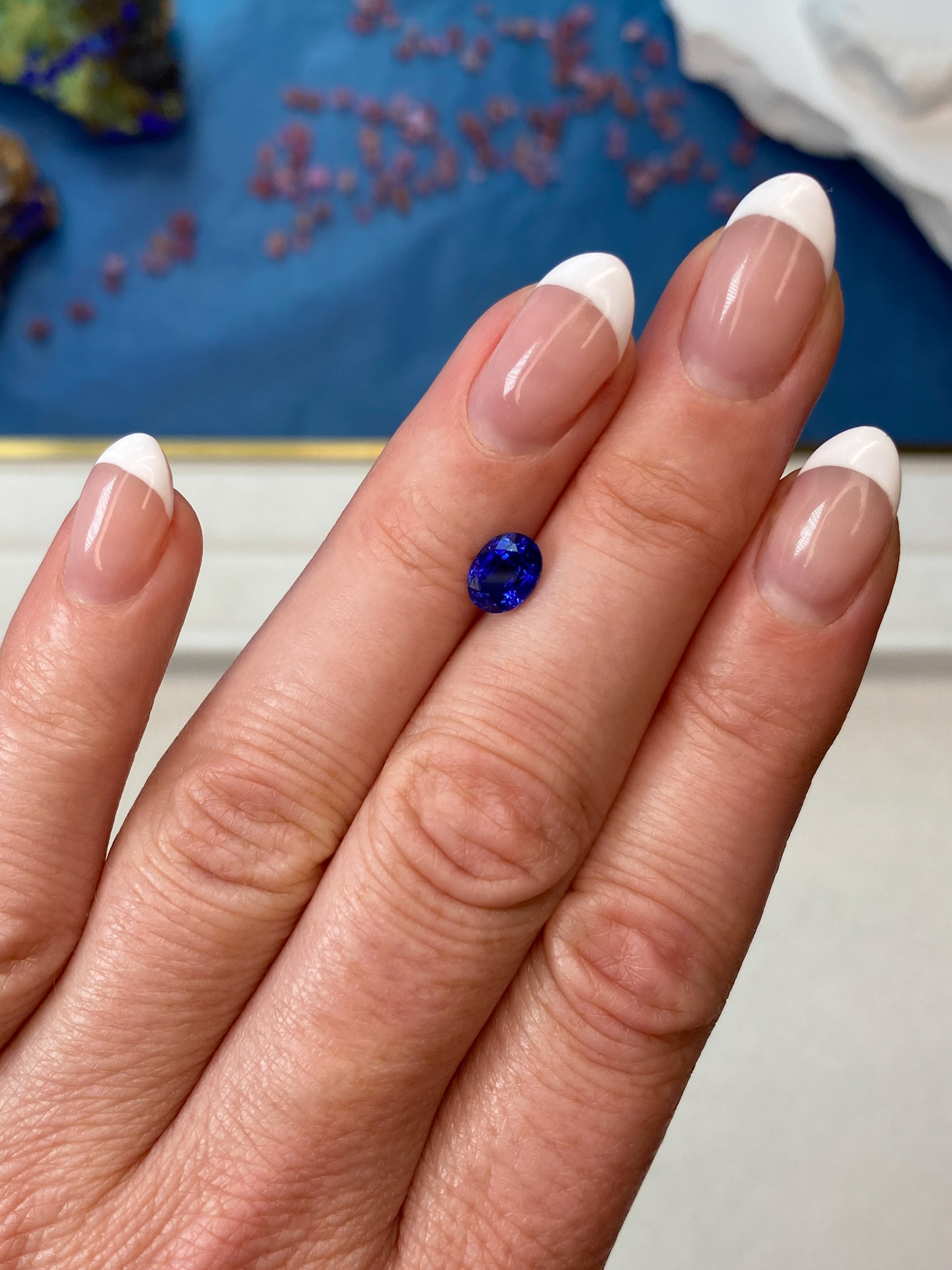 1.29ct Royal Blue Sapphire Oval Cut Sri Lanka