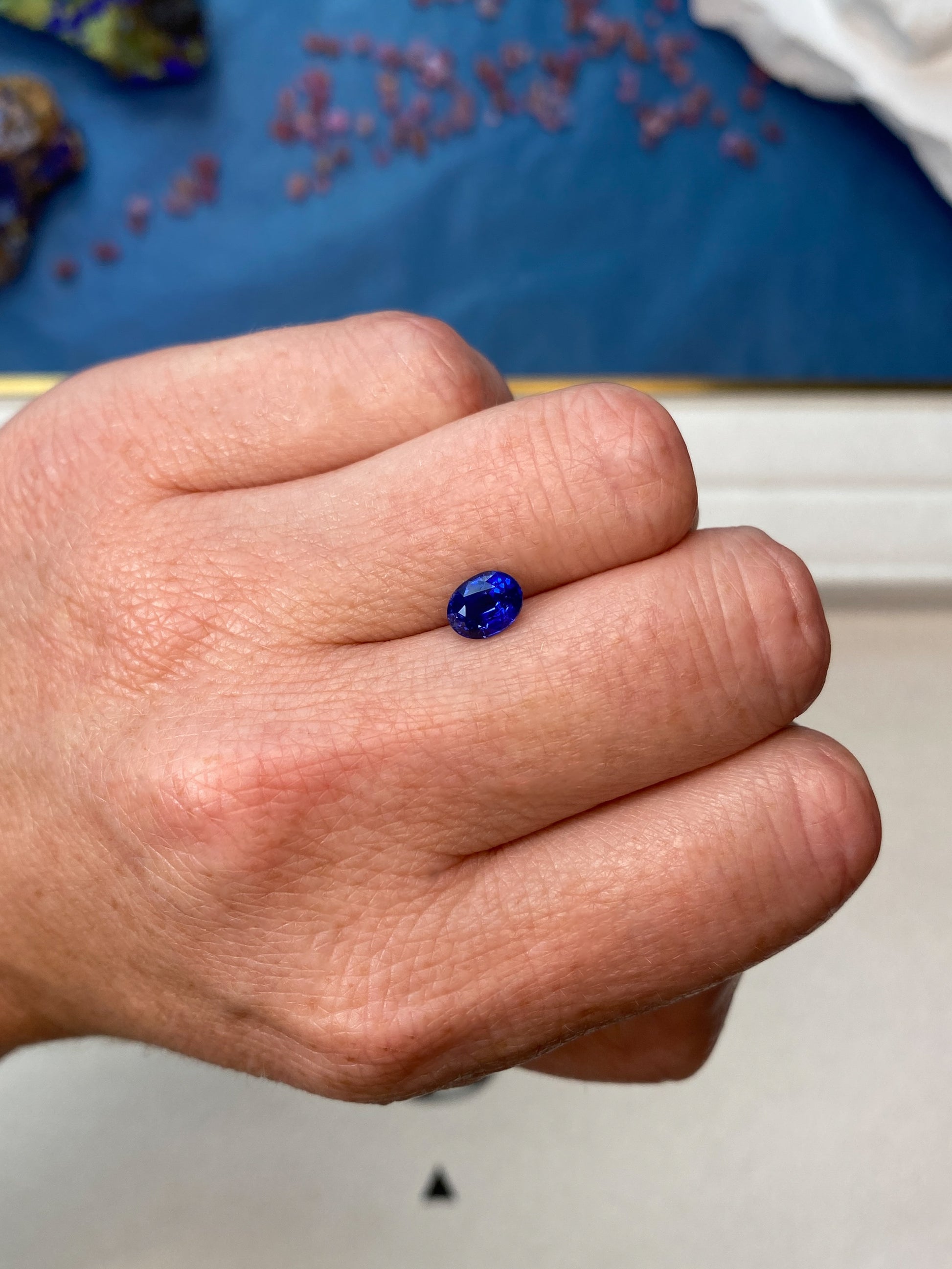 1.29ct Royal Blue Sapphire Oval Cut Sri Lanka