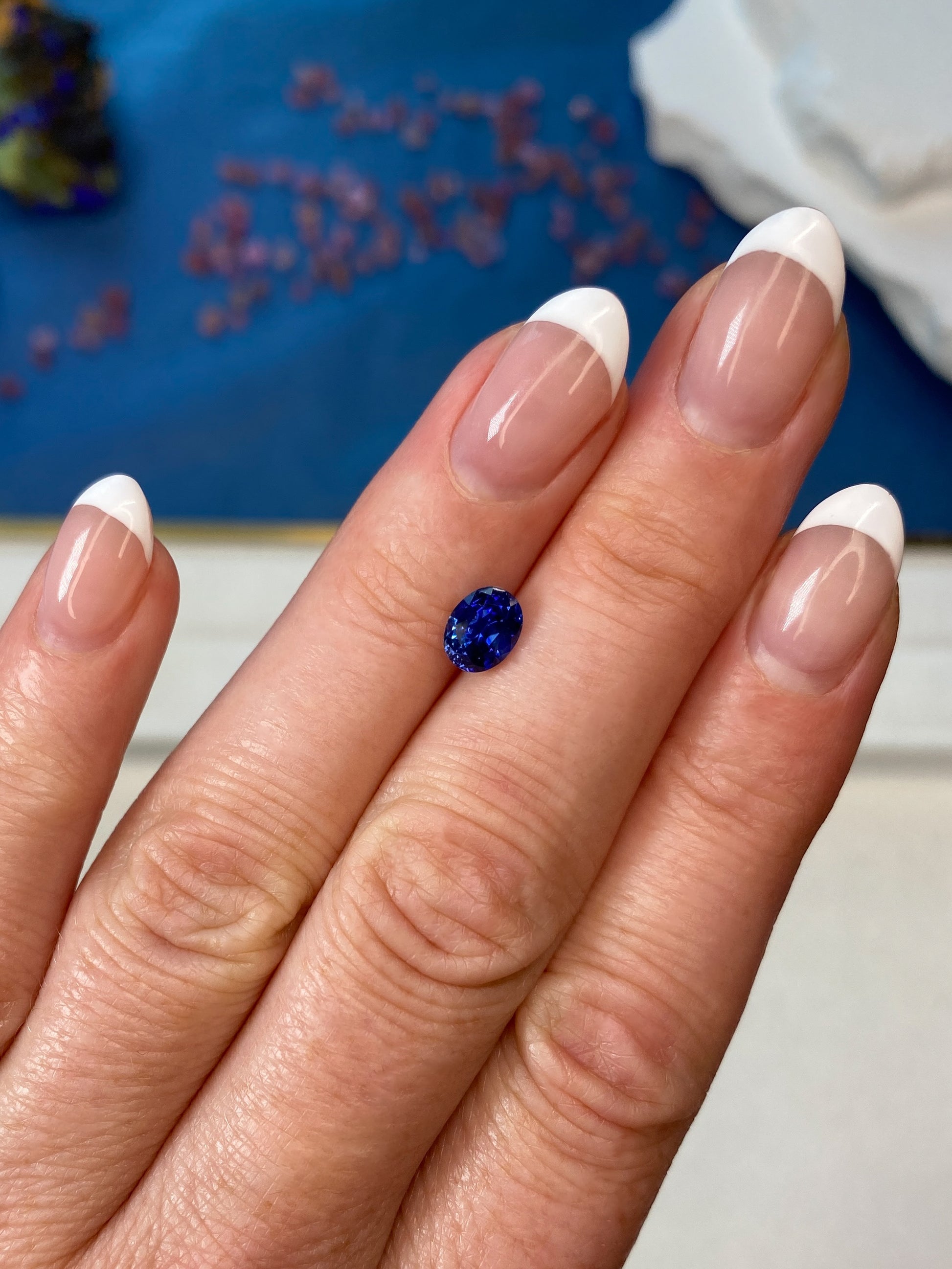 1.34ct Royal Blue Sapphire Oval Cut Sri Lanka