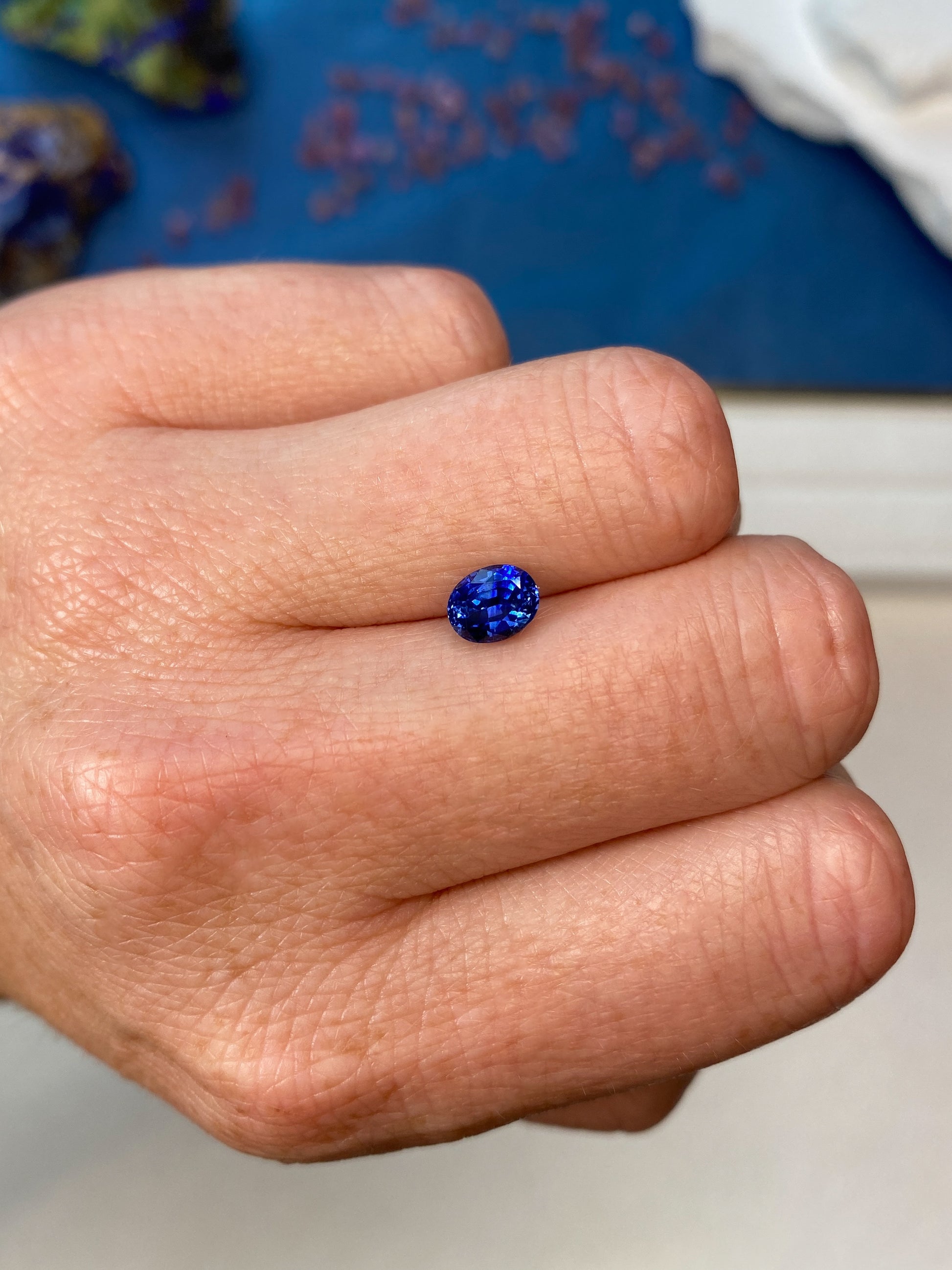 1.34ct Royal Blue Sapphire Oval Cut Sri Lanka