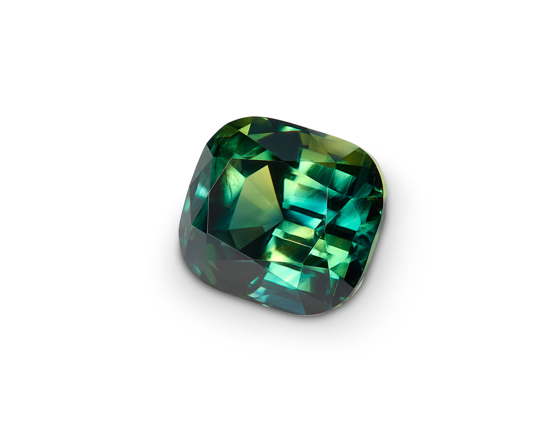 1.48ct Green-BLUE Teal Sapphire Cushion Cut Australia Origin