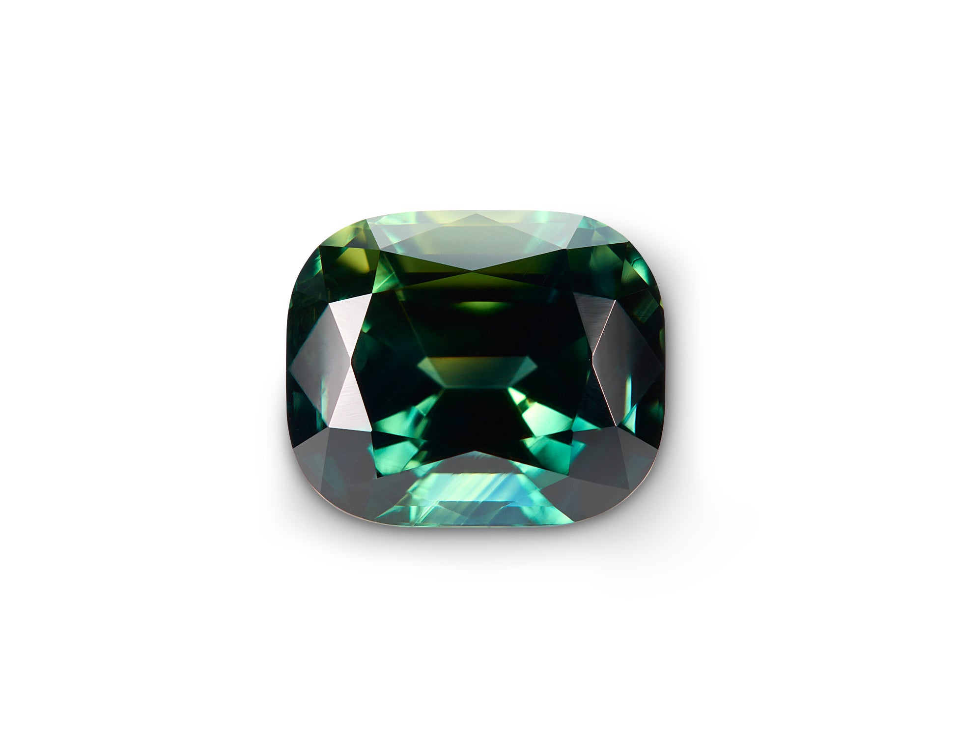 1.48ct Green-BLUE Teal Sapphire Cushion Cut Australia Origin
