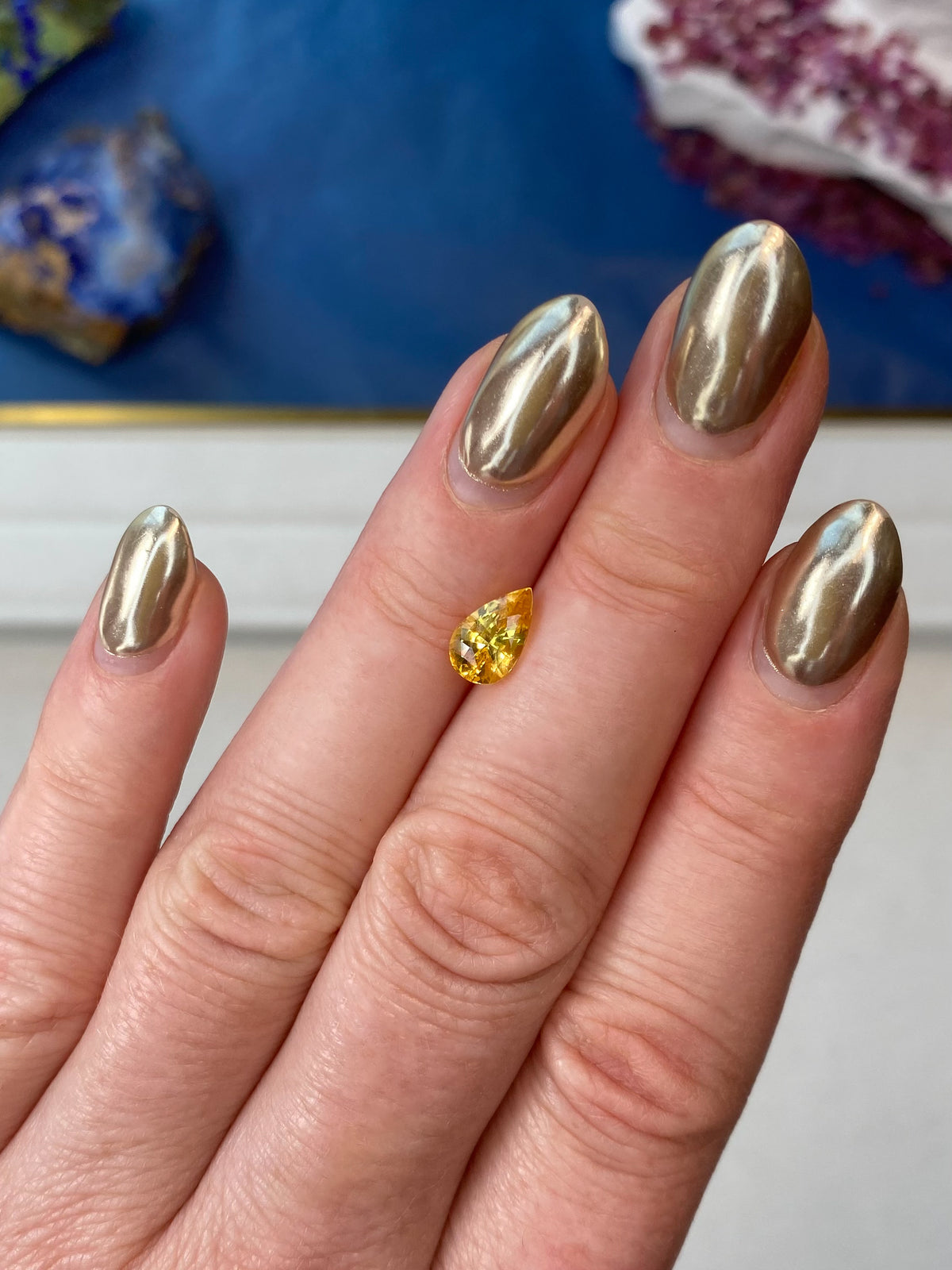 1.51ct Vivid Yellow Sapphire Pear Shape