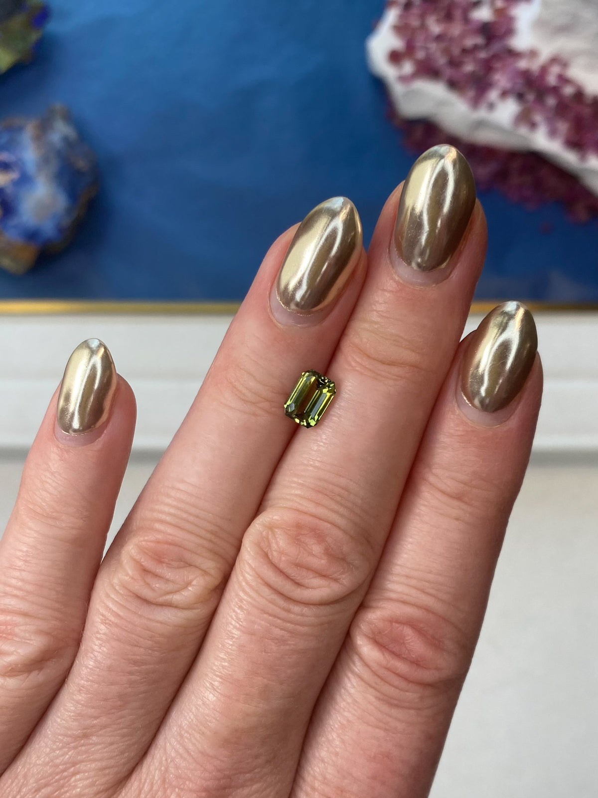 1.52ct Bi-Colour Green Sapphire No Heat