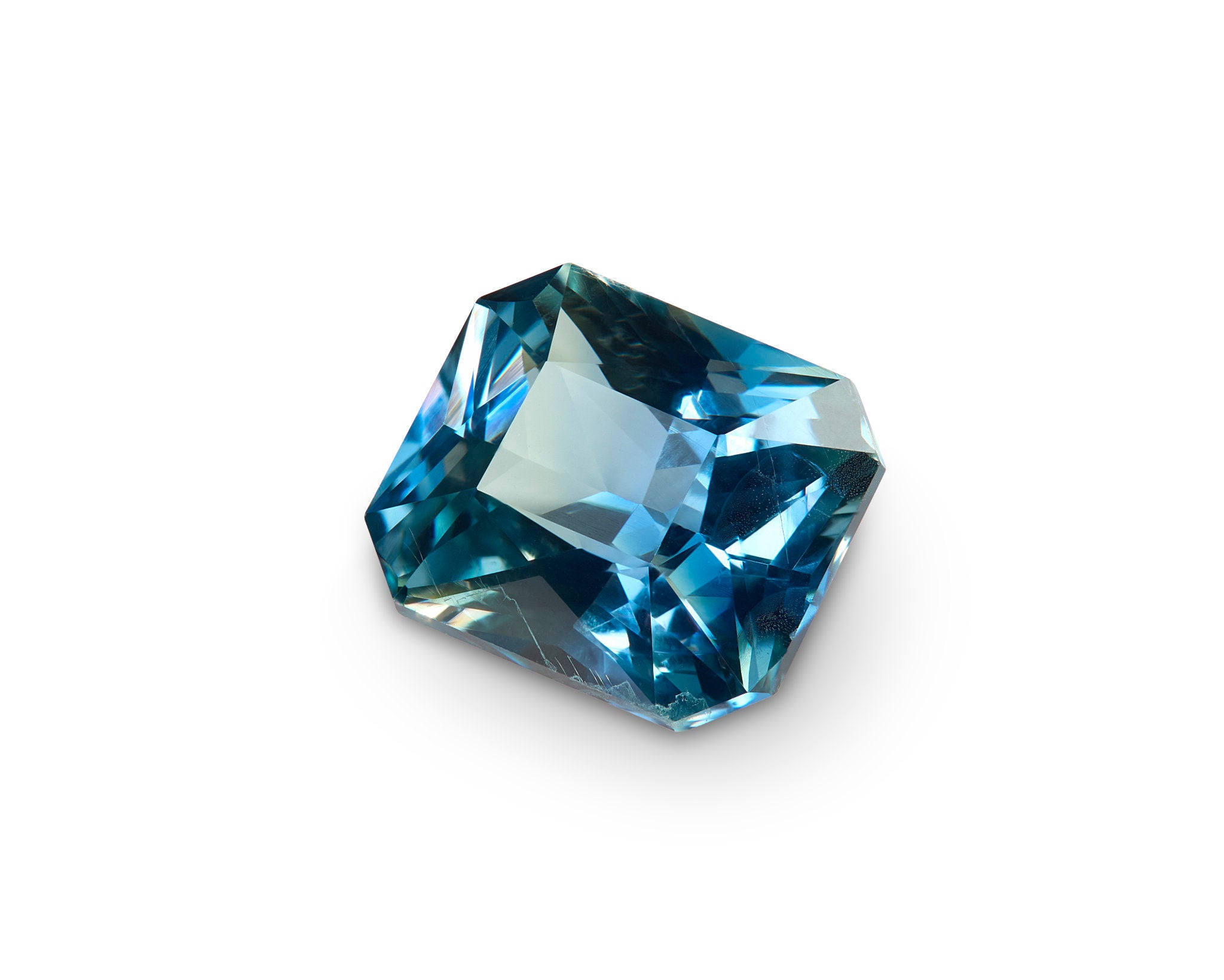 1.55ct Greenish-Blue Sapphire Radiant Cut
