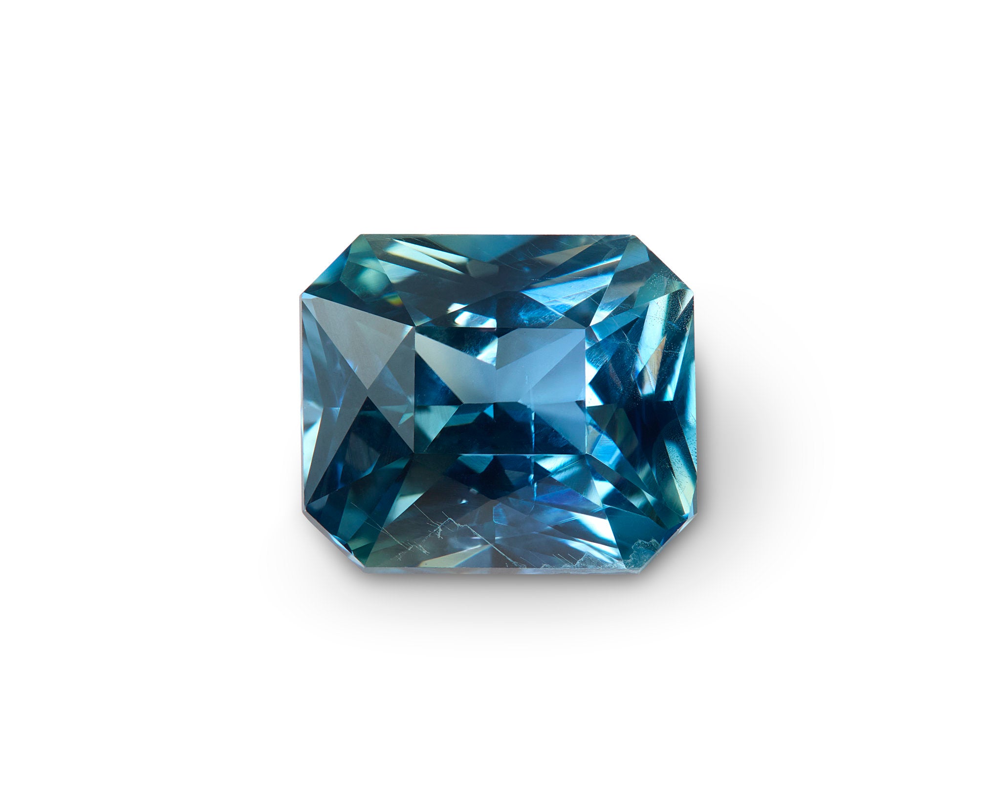 1.55ct Greenish-Blue Sapphire Radiant Cut