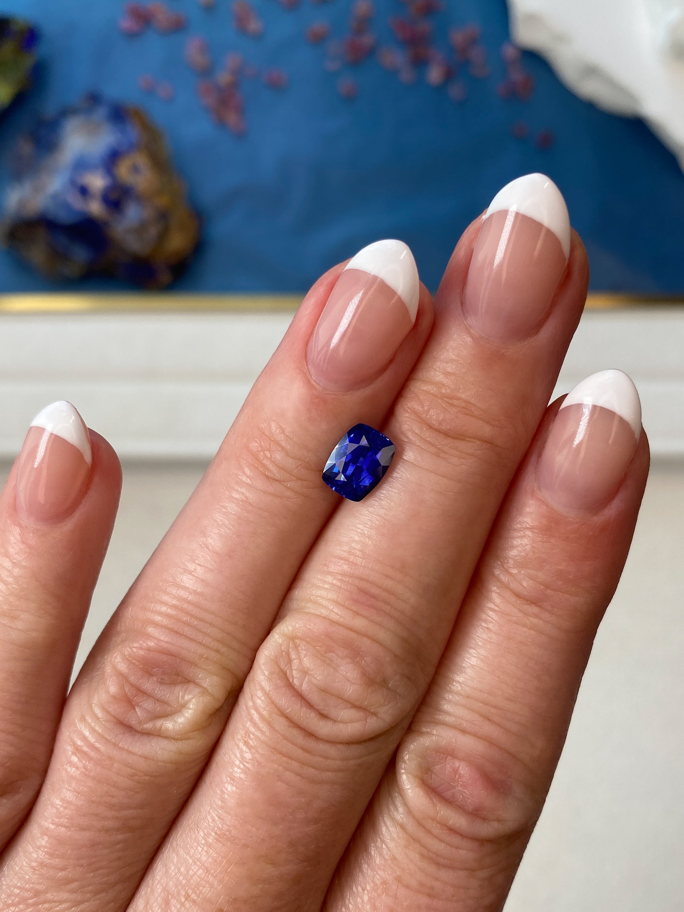 1.59ct Royal Blue Sapphire Cushion Cut
