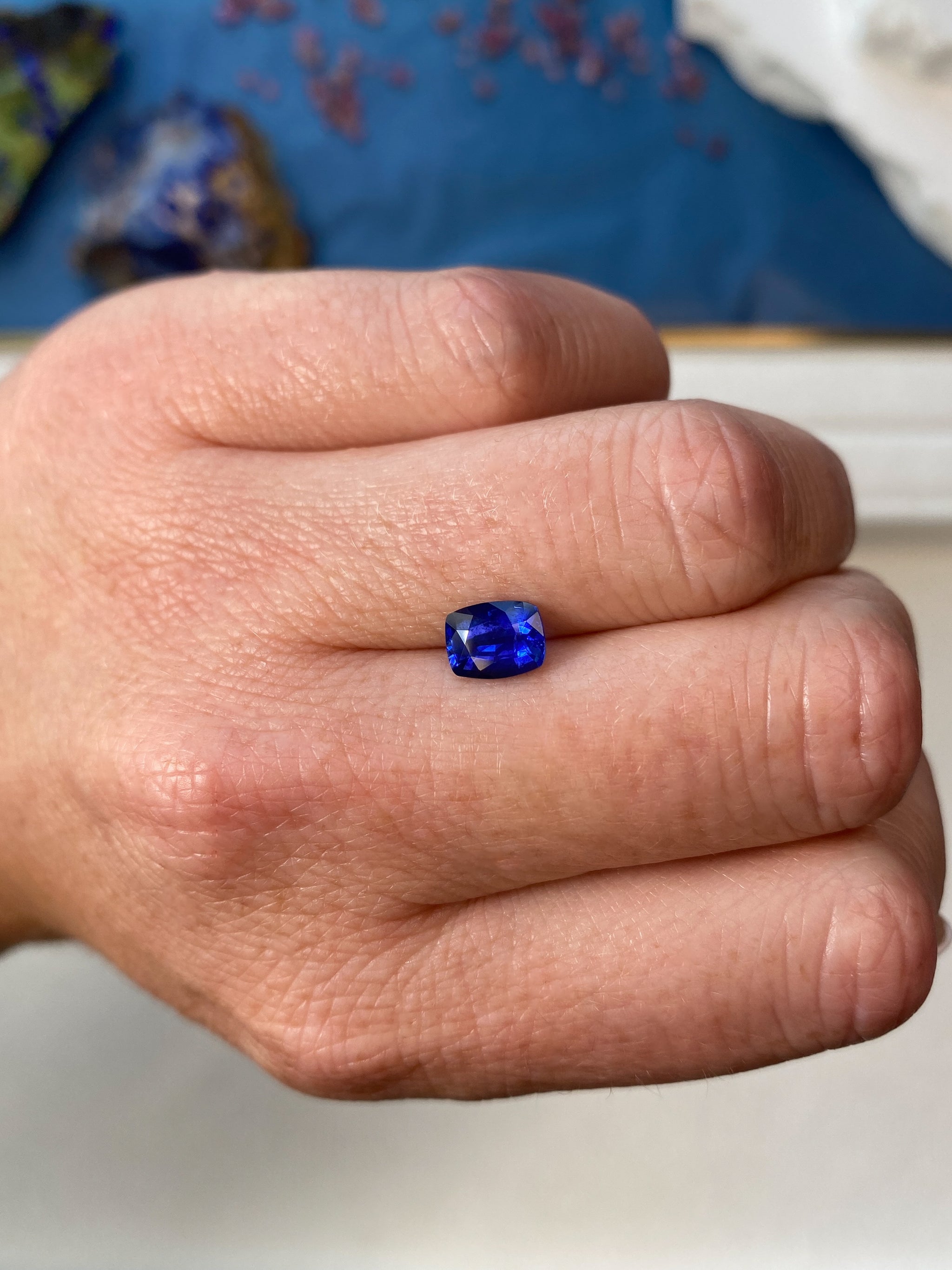 1.59ct Royal Blue Sapphire Cushion Cut