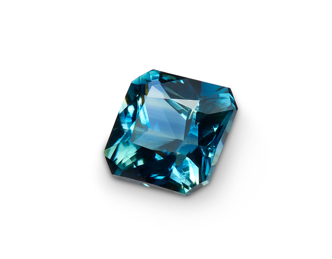 1.65ct Teal Blue Sapphire Radiant Cut