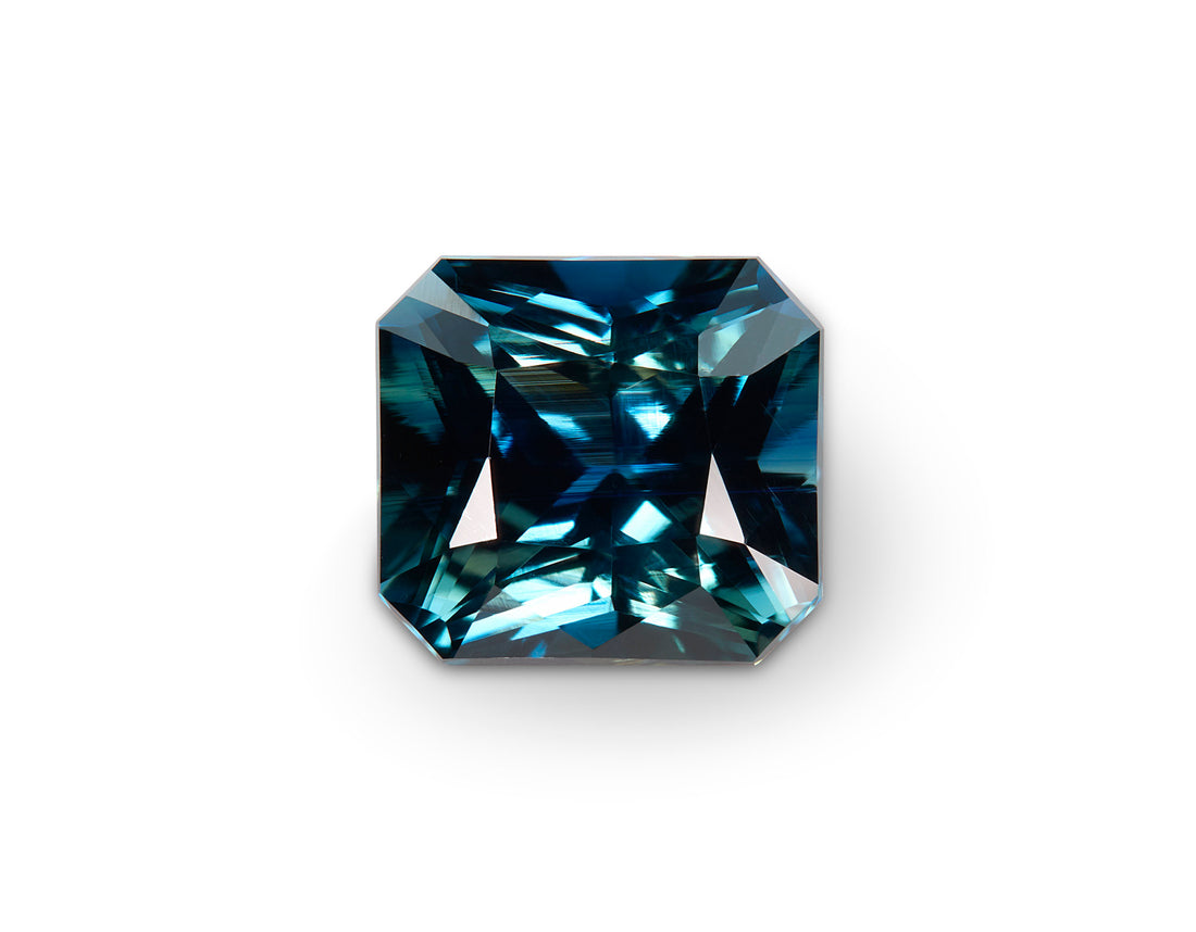 1.65ct Teal Blue Sapphire Radiant Cut