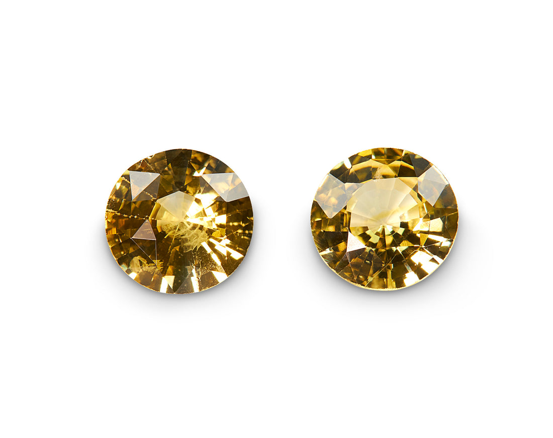 1.65ct Yellow Sapphire Pair - The Sapphire Merchant