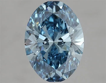 1.80ct Oval Lab Grown Diamond (Colour Fancy Vivid Blue, Clarity VS1, IGI Certified)
