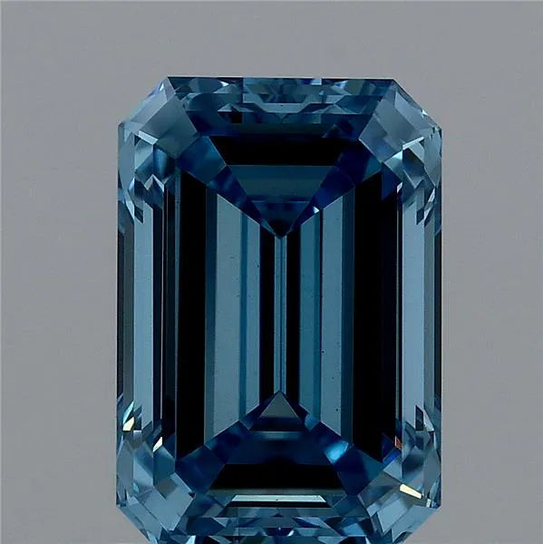 1.83ct Emerald Lab Grown Diamond (Colour Fancy Vivid Blue, Clarity VS1, IGI Certified)