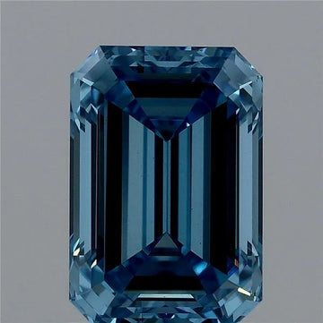 1.83ct Emerald Lab Grown Diamond (Colour Fancy Vivid Blue, Clarity VS1, IGI Certified)
