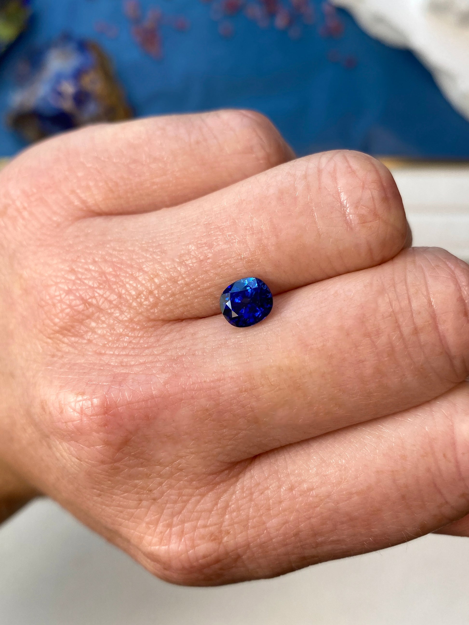 1.87ct Royal Blue Sapphire Oval Cut
