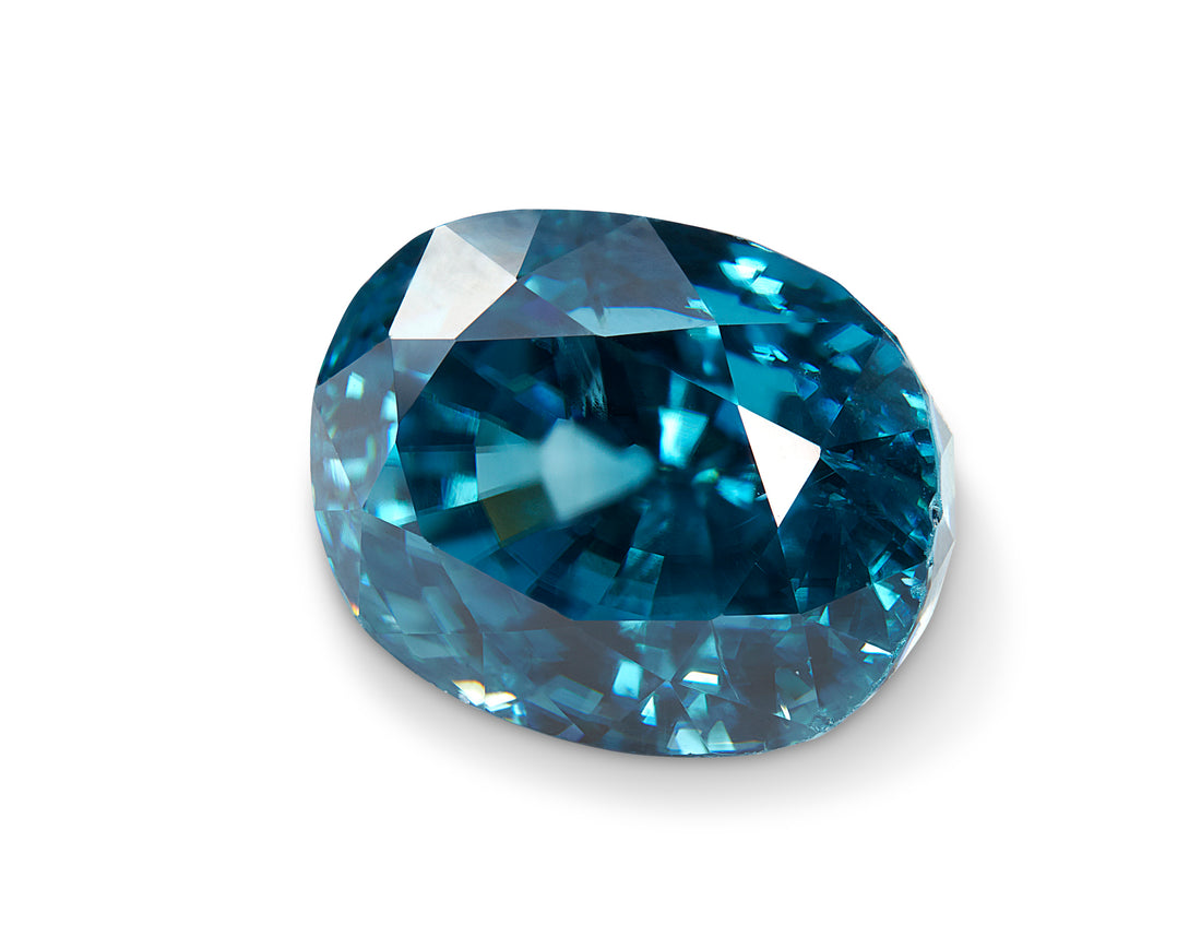 12.79ct Cambodian Blue Zircon - The Sapphire Merchant