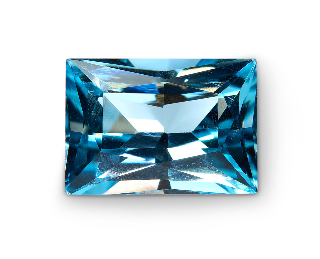 Swiss blue topaz exceptional color