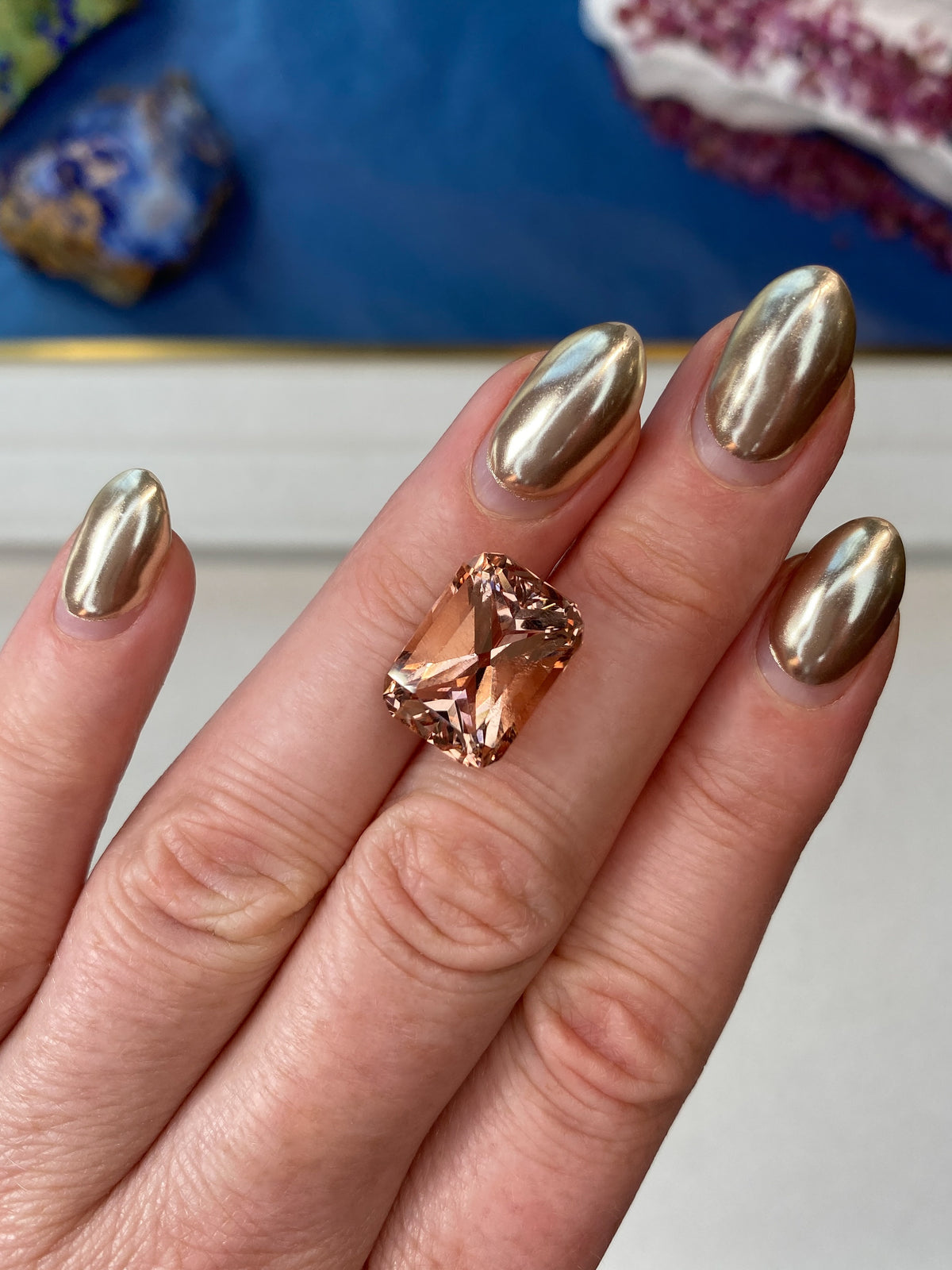 13.37ct Peach Morganite Fancy Cut
