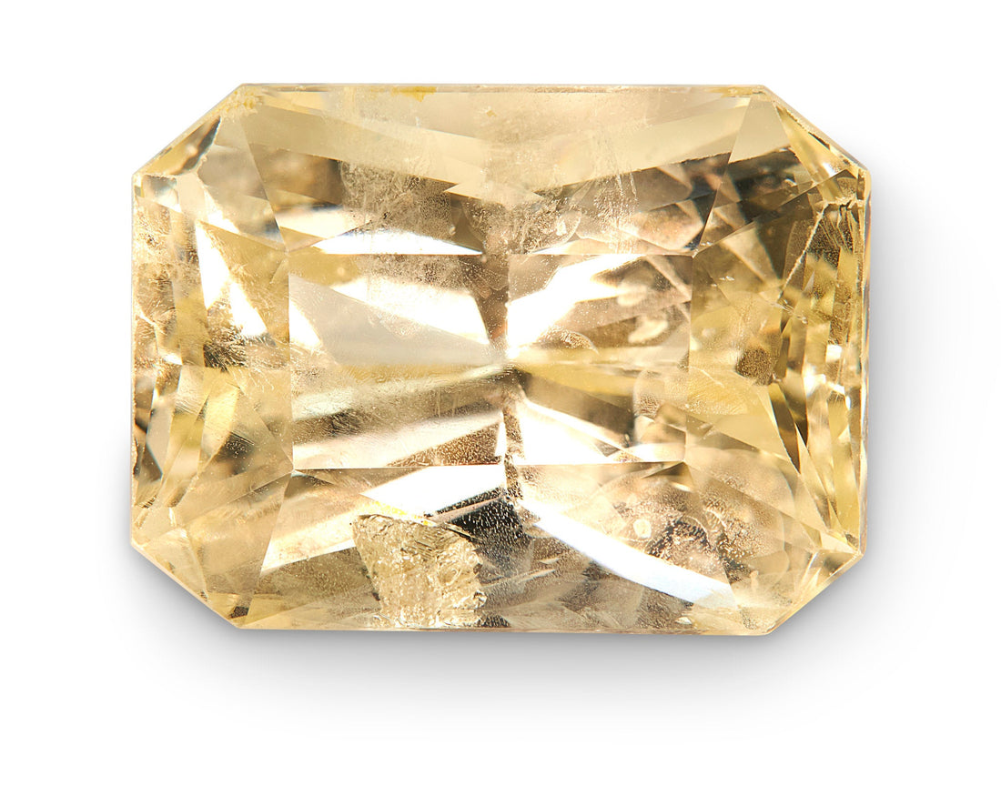 Unheated 19.57ct Yellow Sapphire from Sri Lanka