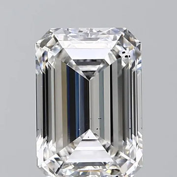 2.04ct Emerald Lab Grown Diamond (Colour E, Clarity SI1, IGI Certified)