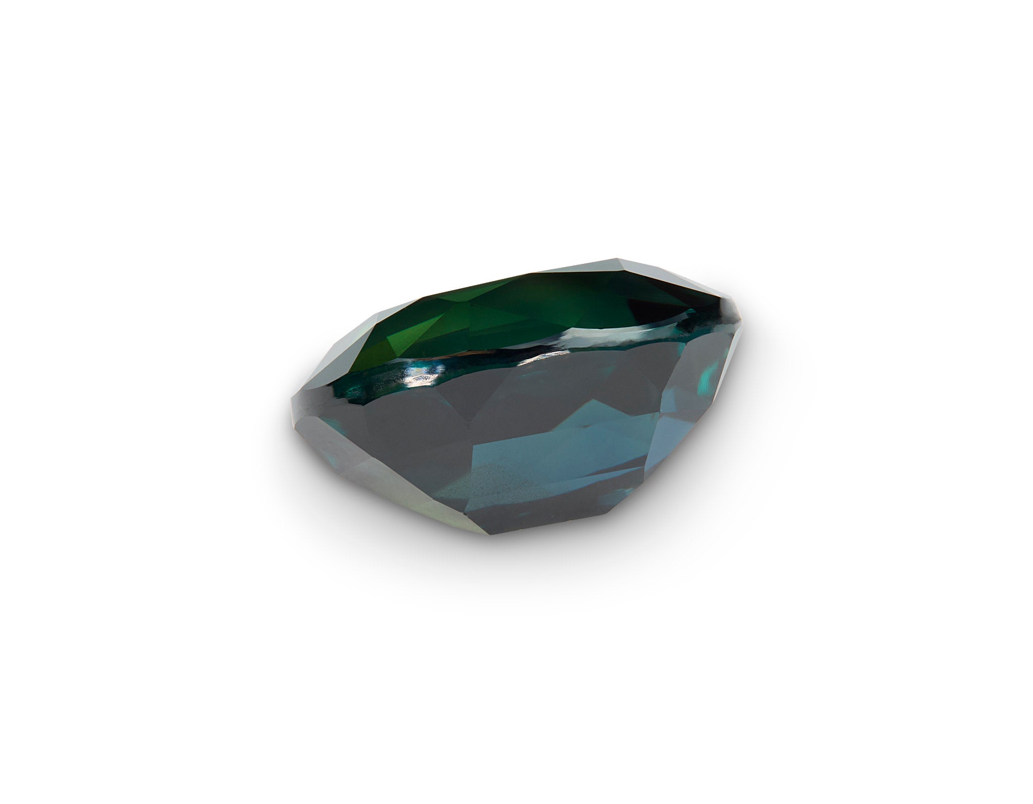 2.04ct Greenish Blue Teal Sapphire Oval Cut