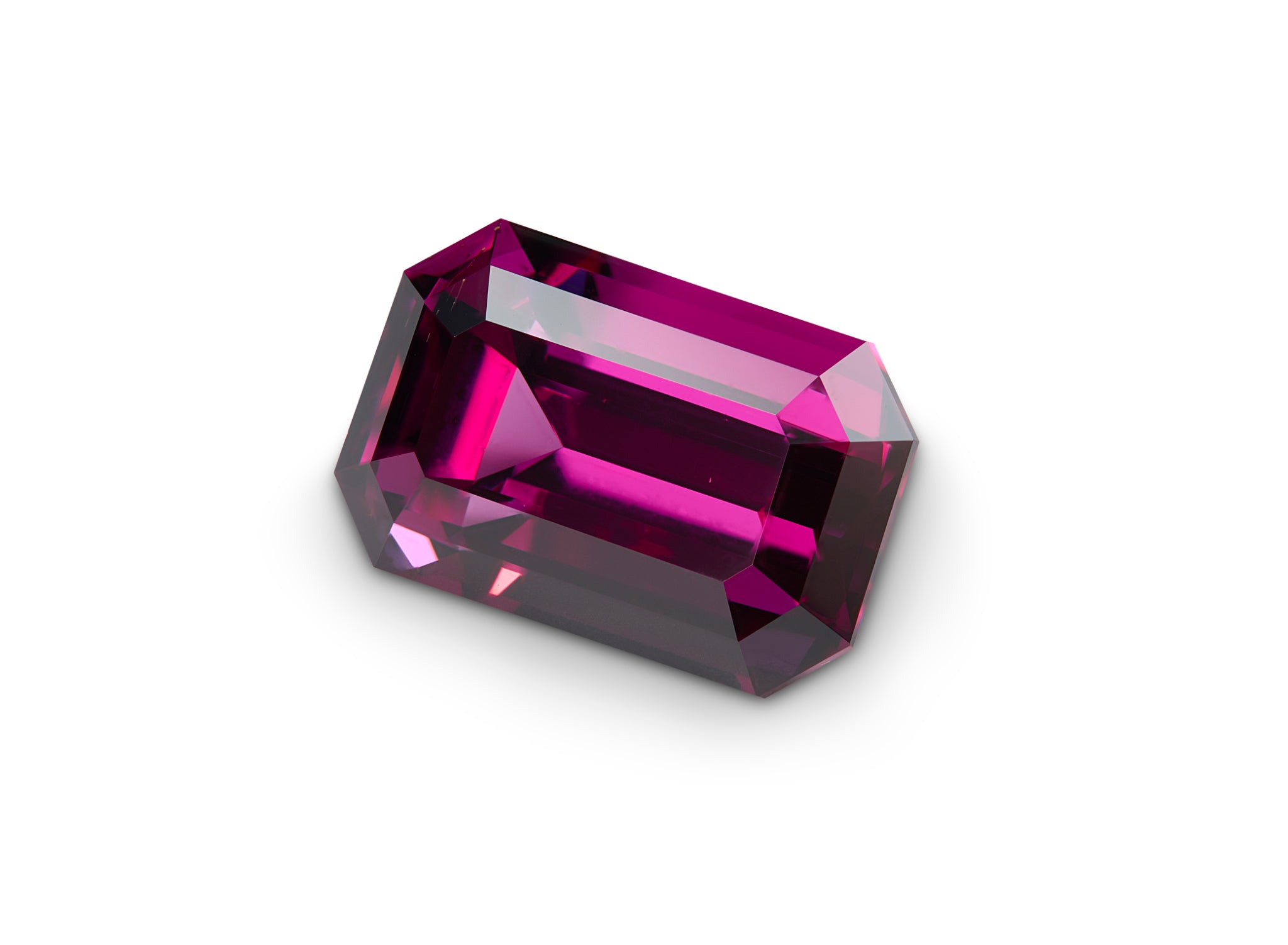 2.09ct Rhodolite Garnet Emerald Cut