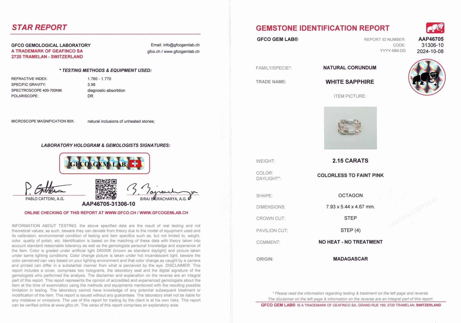 2.15ct Faint Pink Sapphire - The Sapphire Merchant