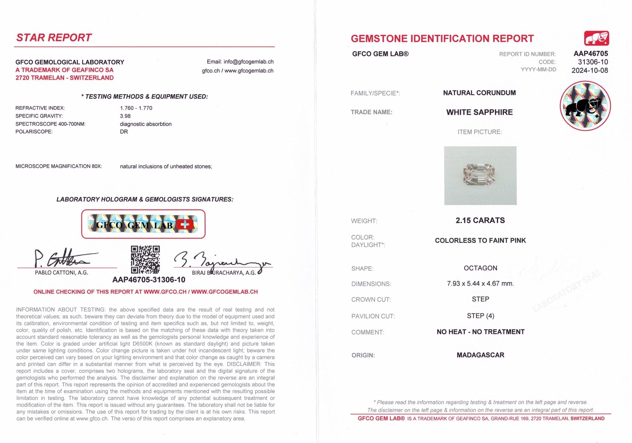 2.15ct Faint Pink Sapphire - The Sapphire Merchant