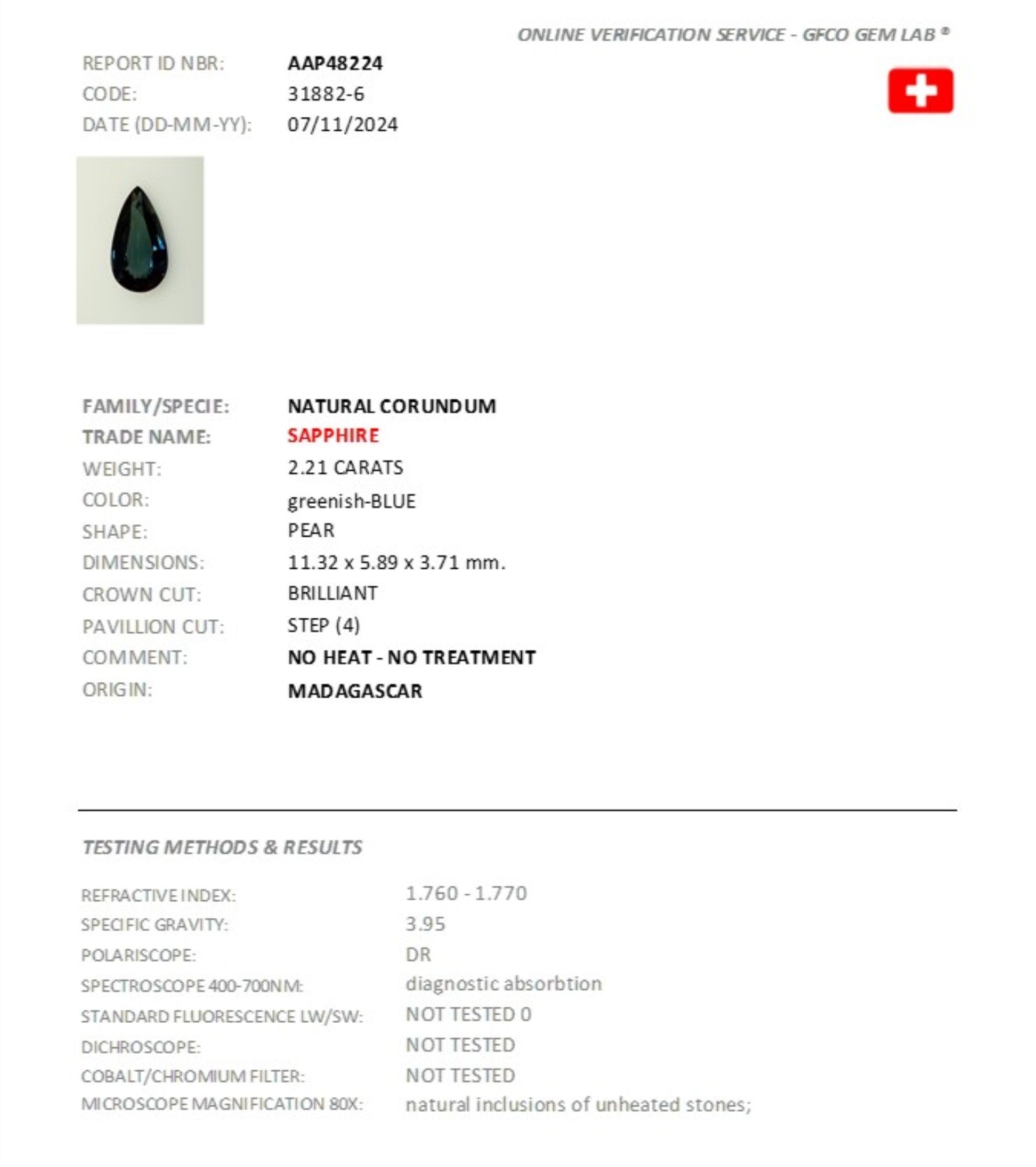 2.21ct Teal Blue Sapphire - The Sapphire Merchant