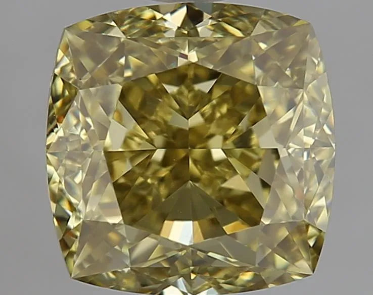 2.28ct Cushion brilliant Natural Diamond (Colour Fancy Deep Yellow, Clarity VS1, GIA Certified)