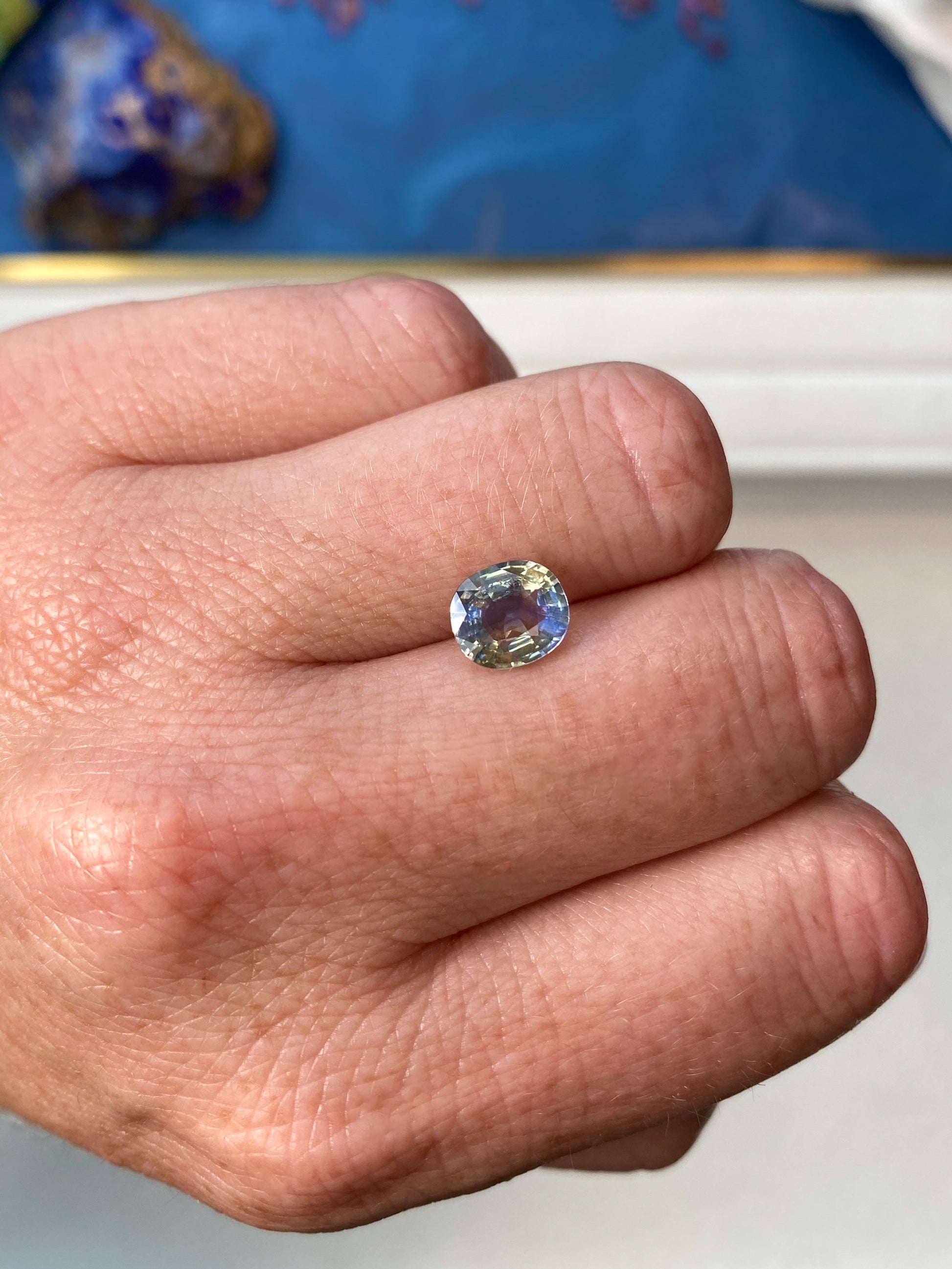 2.29ct Blue and Yellow Bi-Colour Sapphire