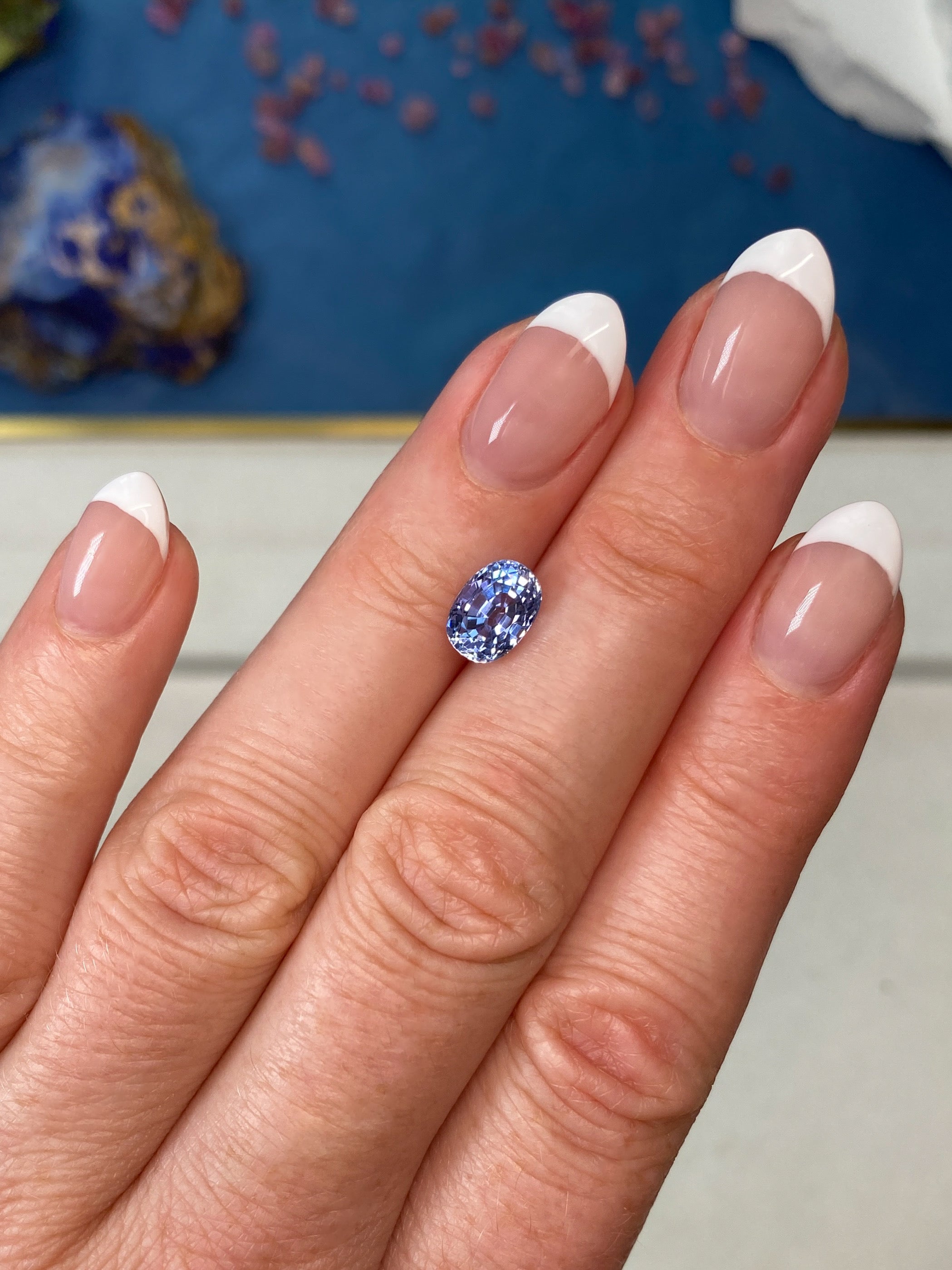 2.30ct Pastel Blue Sapphire Oval Cut Sri Lanka Origin