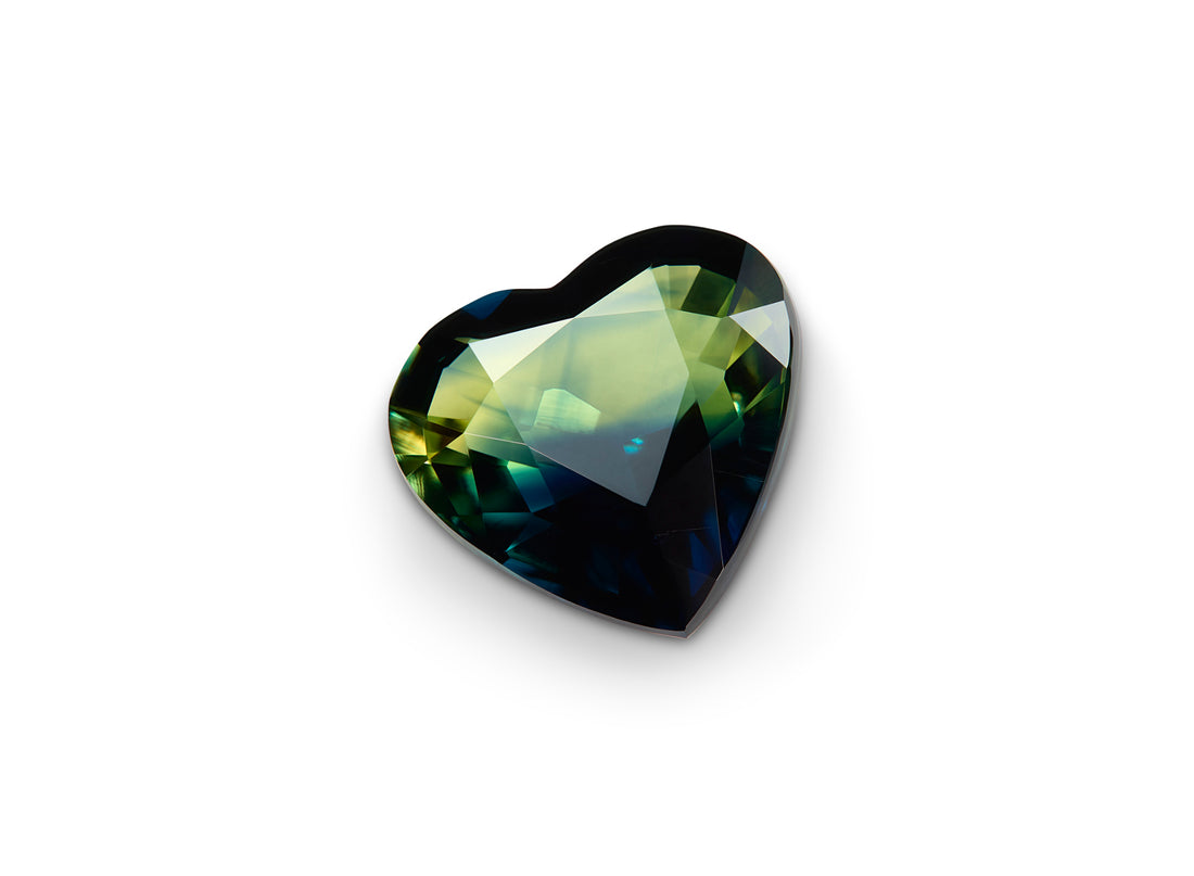 2.35ct Parti Sapphire Heart Cut Australia Origin