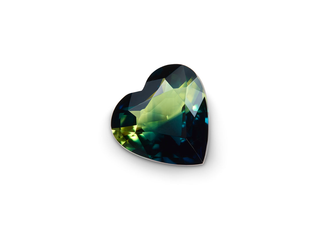 2.35ct Parti Sapphire Heart Cut Australia Origin