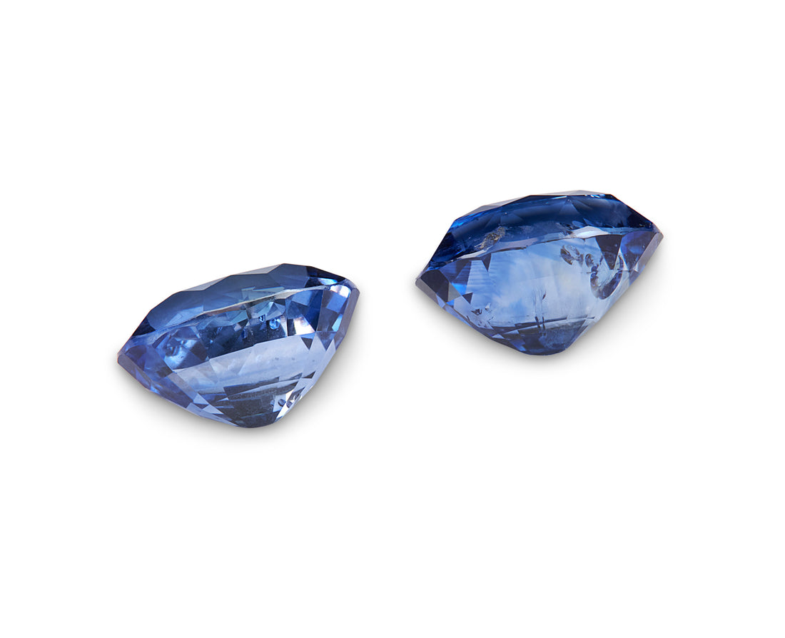 2.40ct Cornflower Blue Sapphire Pair - The Sapphire Merchant