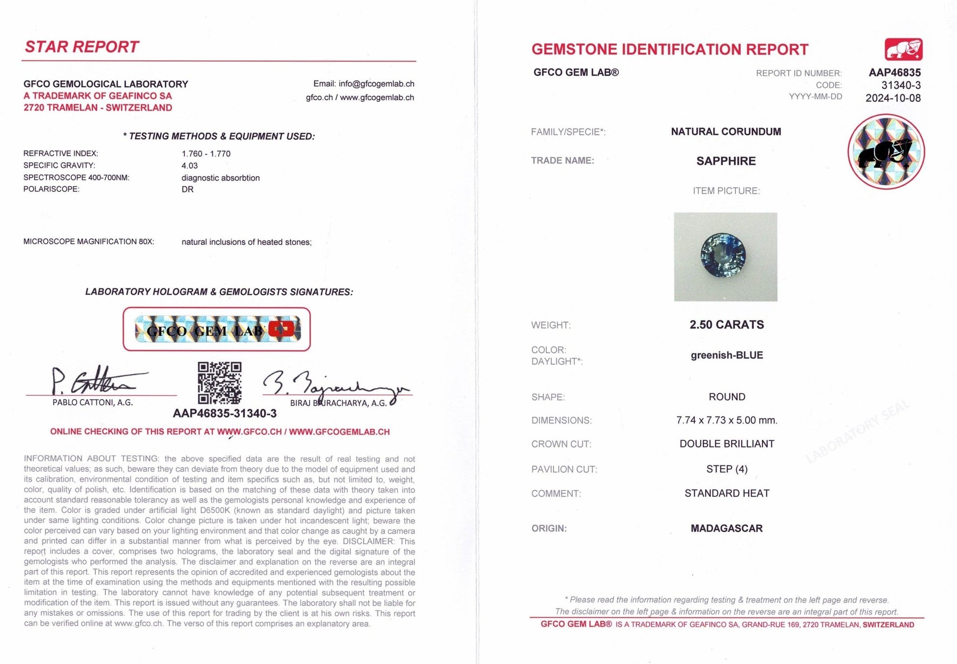 2.50ct Teal Blue Sapphire - The Sapphire Merchant