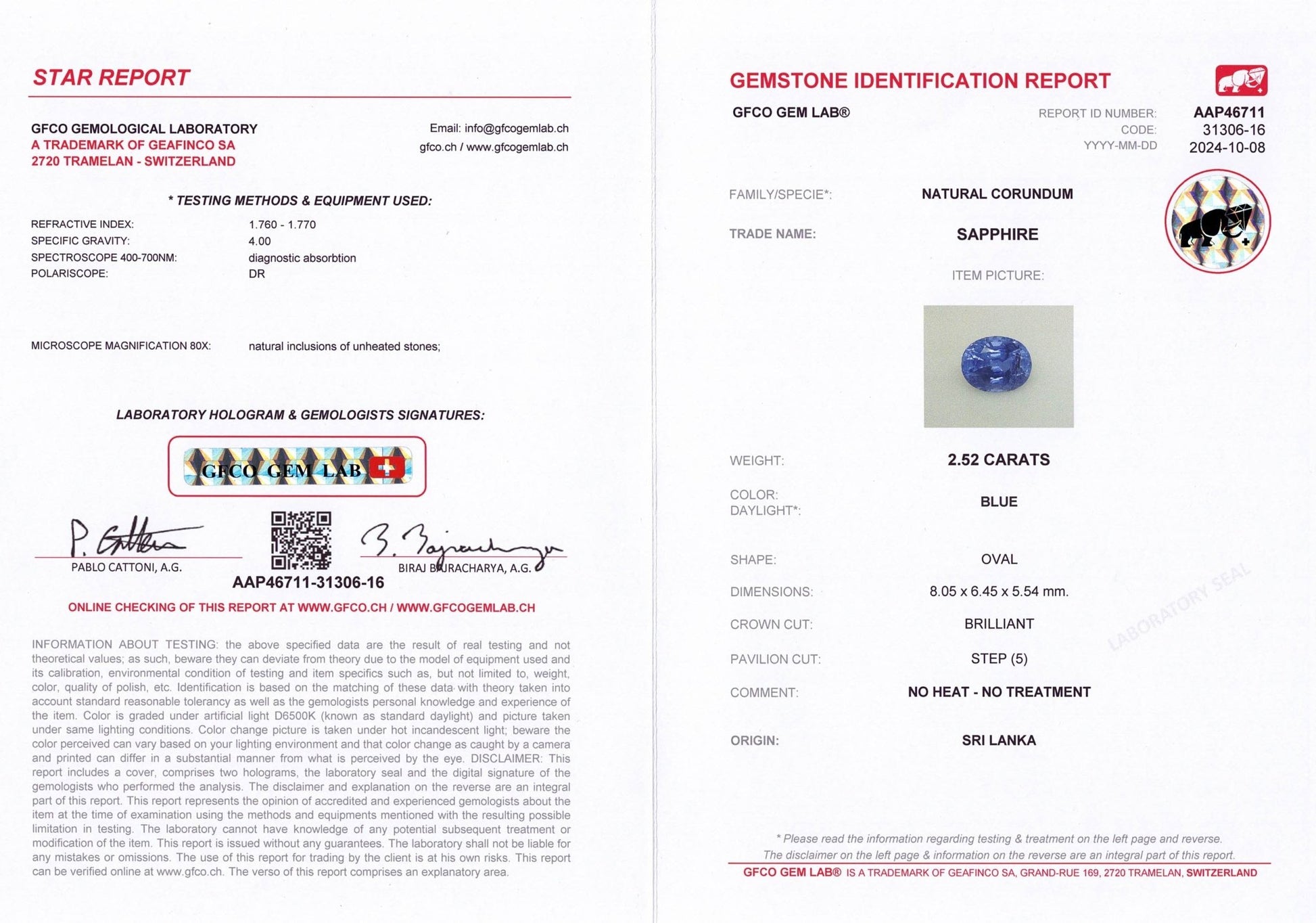 2.53ct Cornflower Blue Sapphire - The Sapphire Merchant