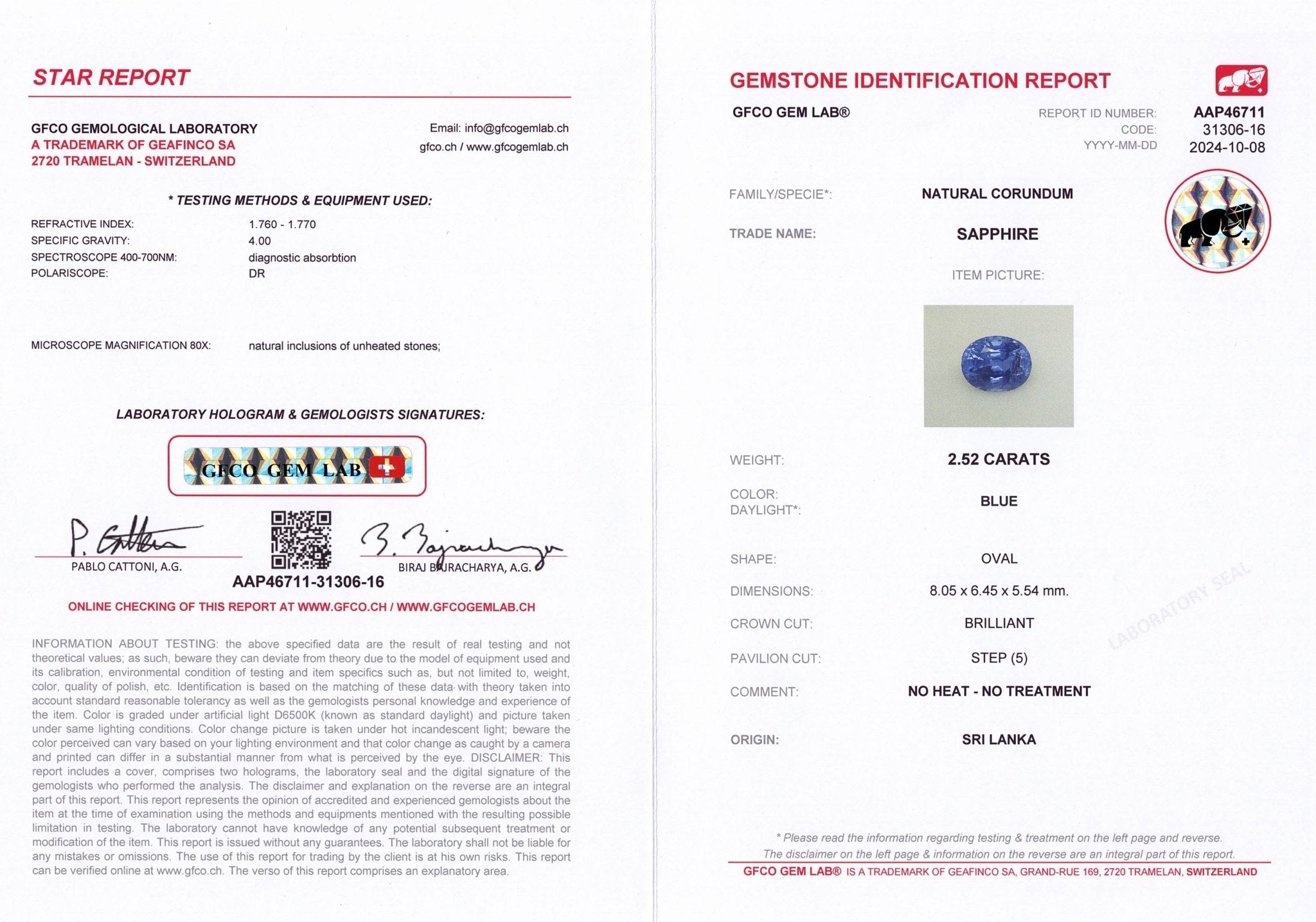 2.53ct Cornflower Blue Sapphire - The Sapphire Merchant