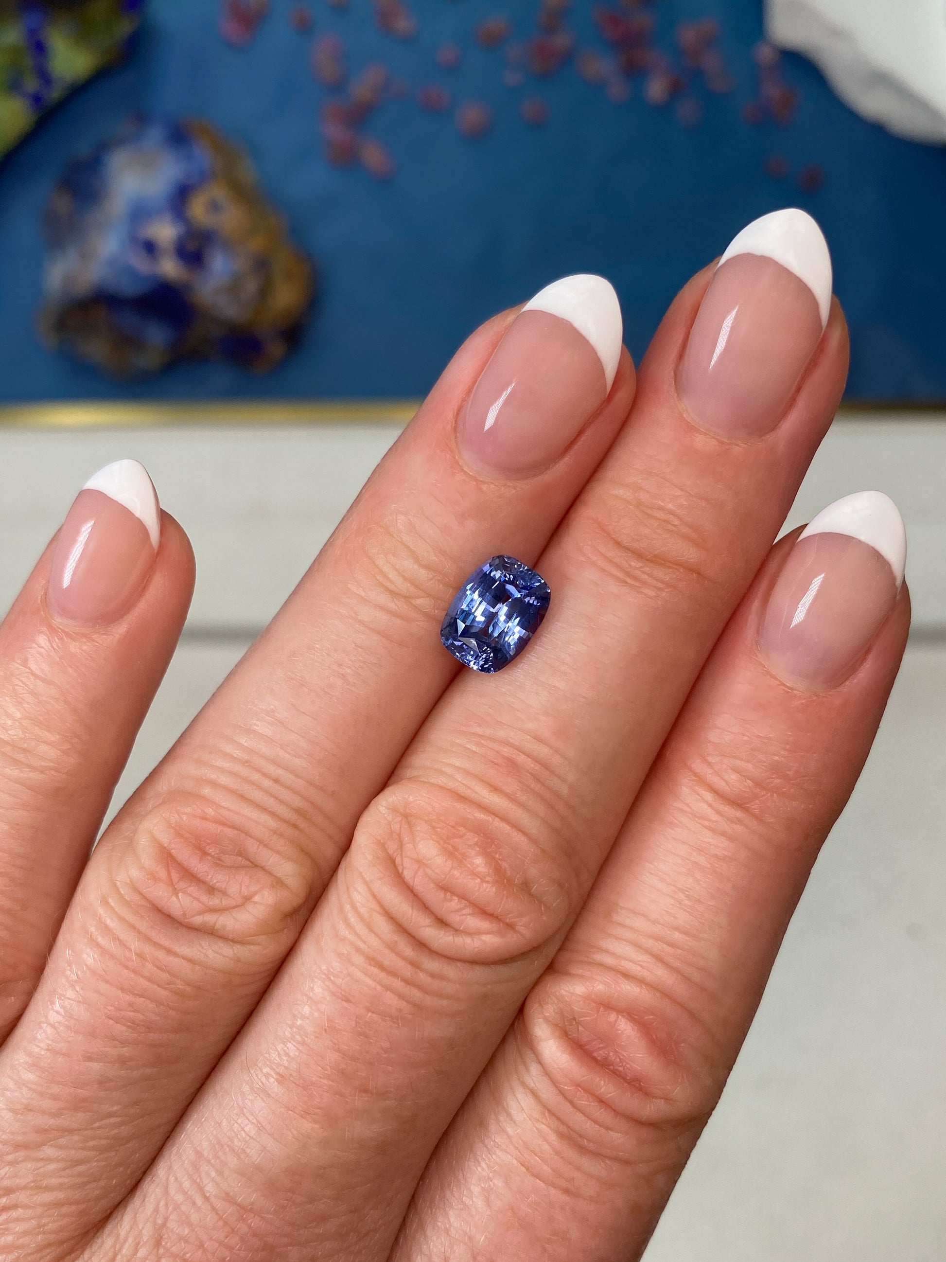 2.53ct Cornflower Blue Sapphire Cushion Cut