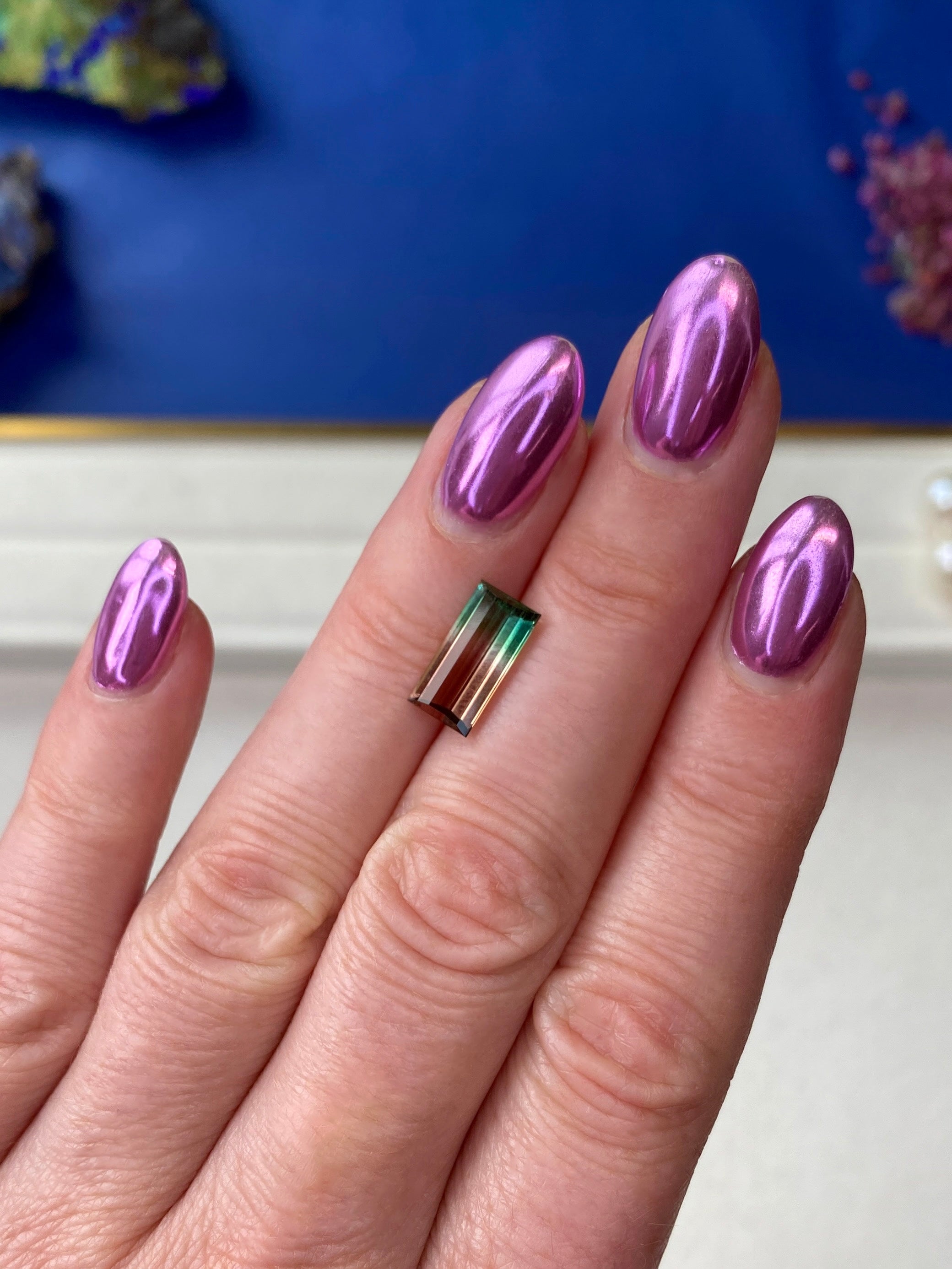 2.53ct Watermelon Tourmaline On hand to show scale