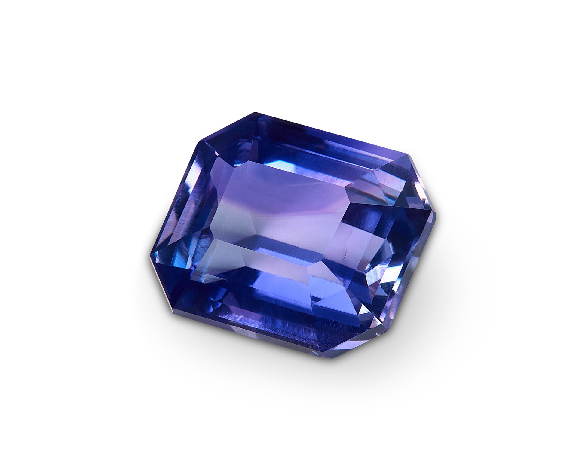 2.58ct Violet Sapphire Emerald Cut Sri Lanka Origin