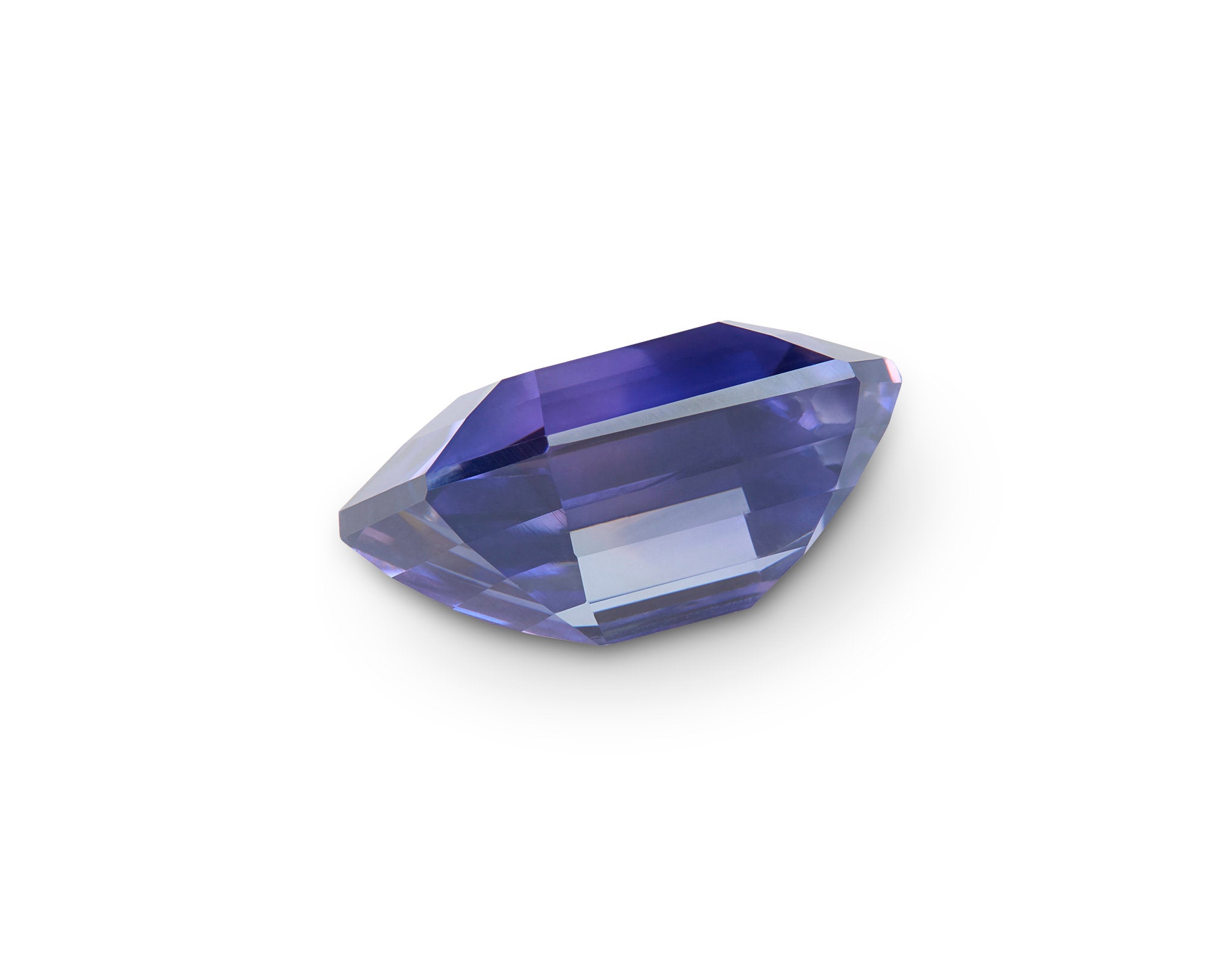2.58ct Violet Sapphire Emerald Cut Sri Lanka Origin