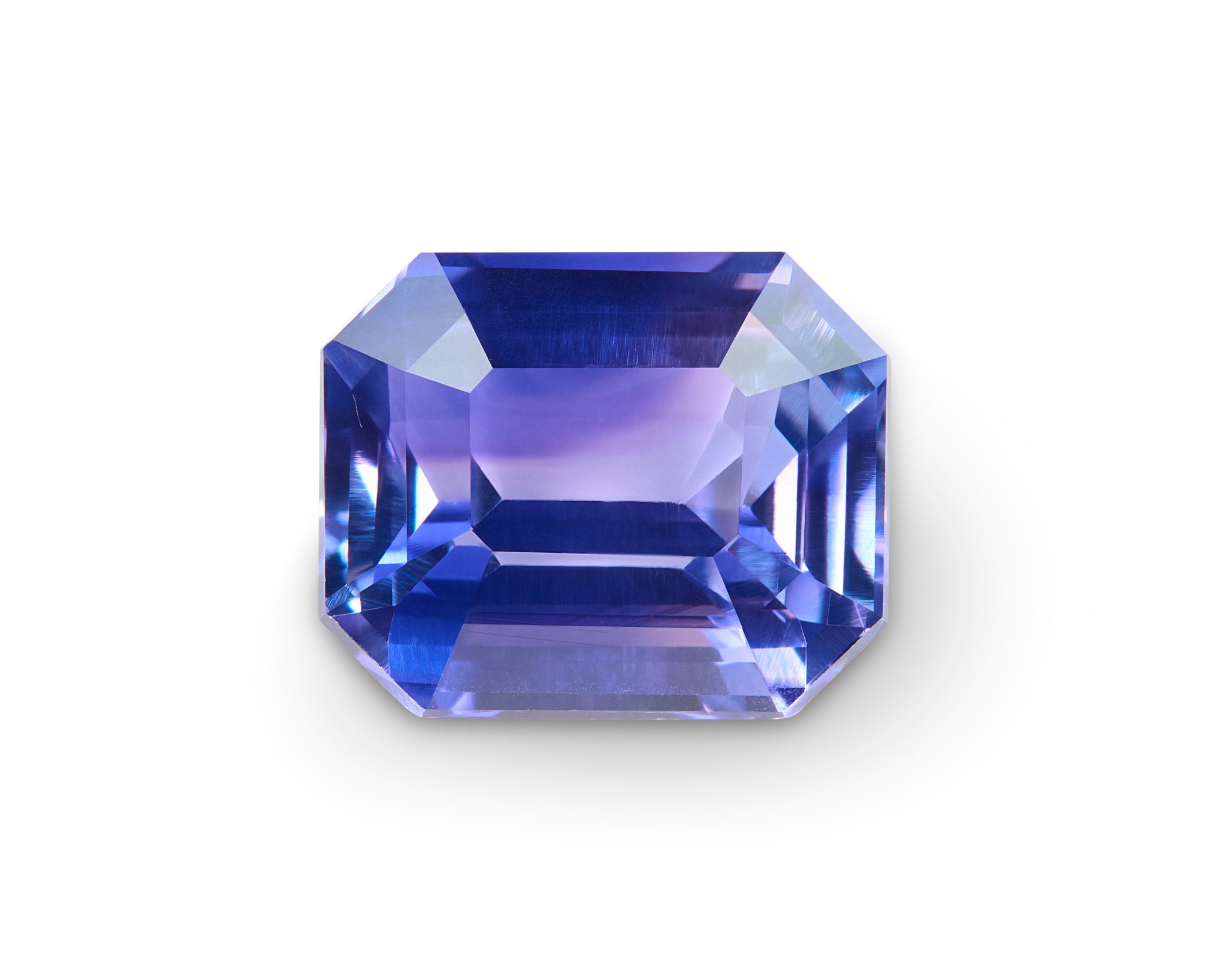 2.58ct Violet Sapphire Emerald Cut Sri Lanka Origin