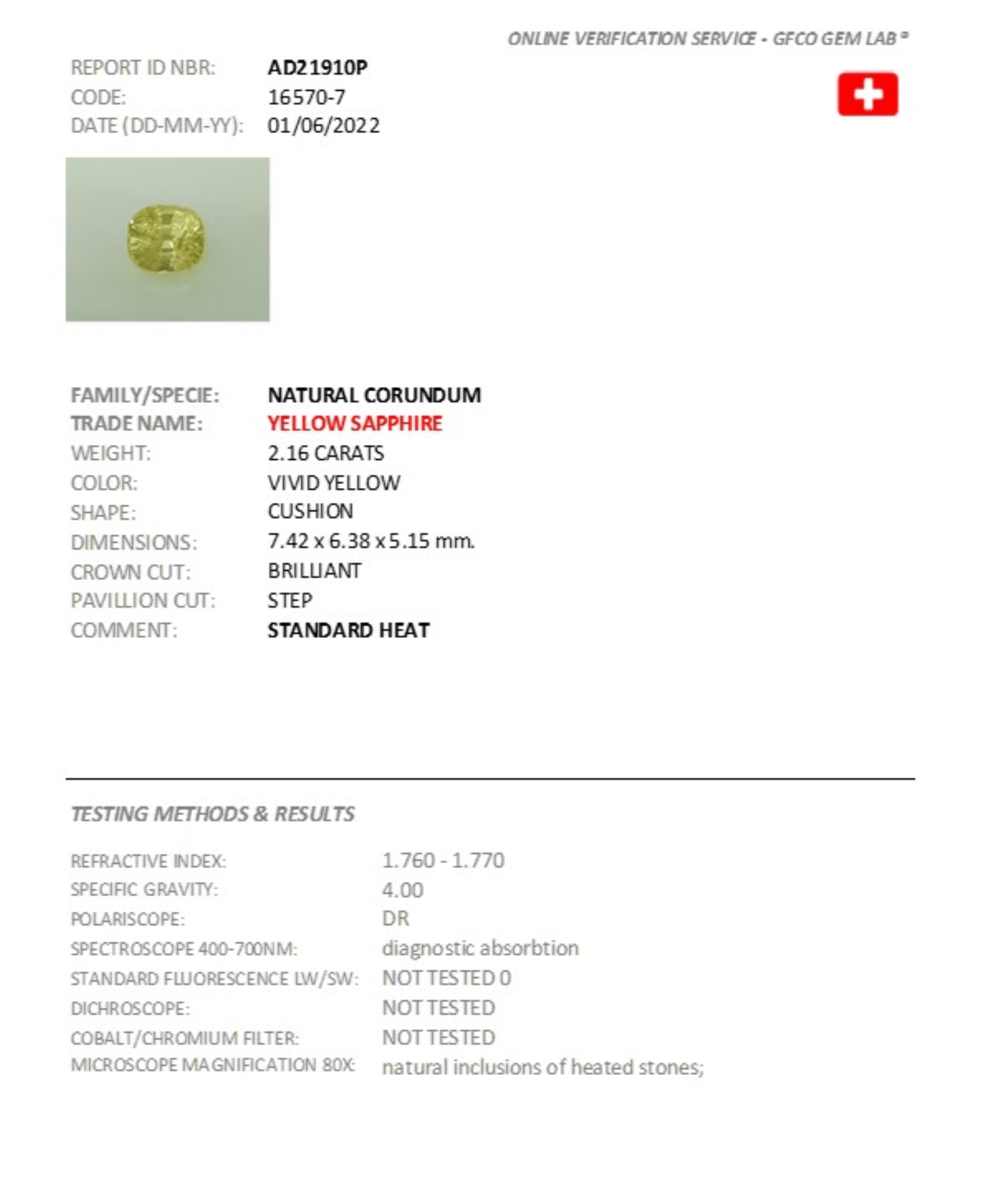 2.16ct Yellow Sapphire - The Sapphire Merchant