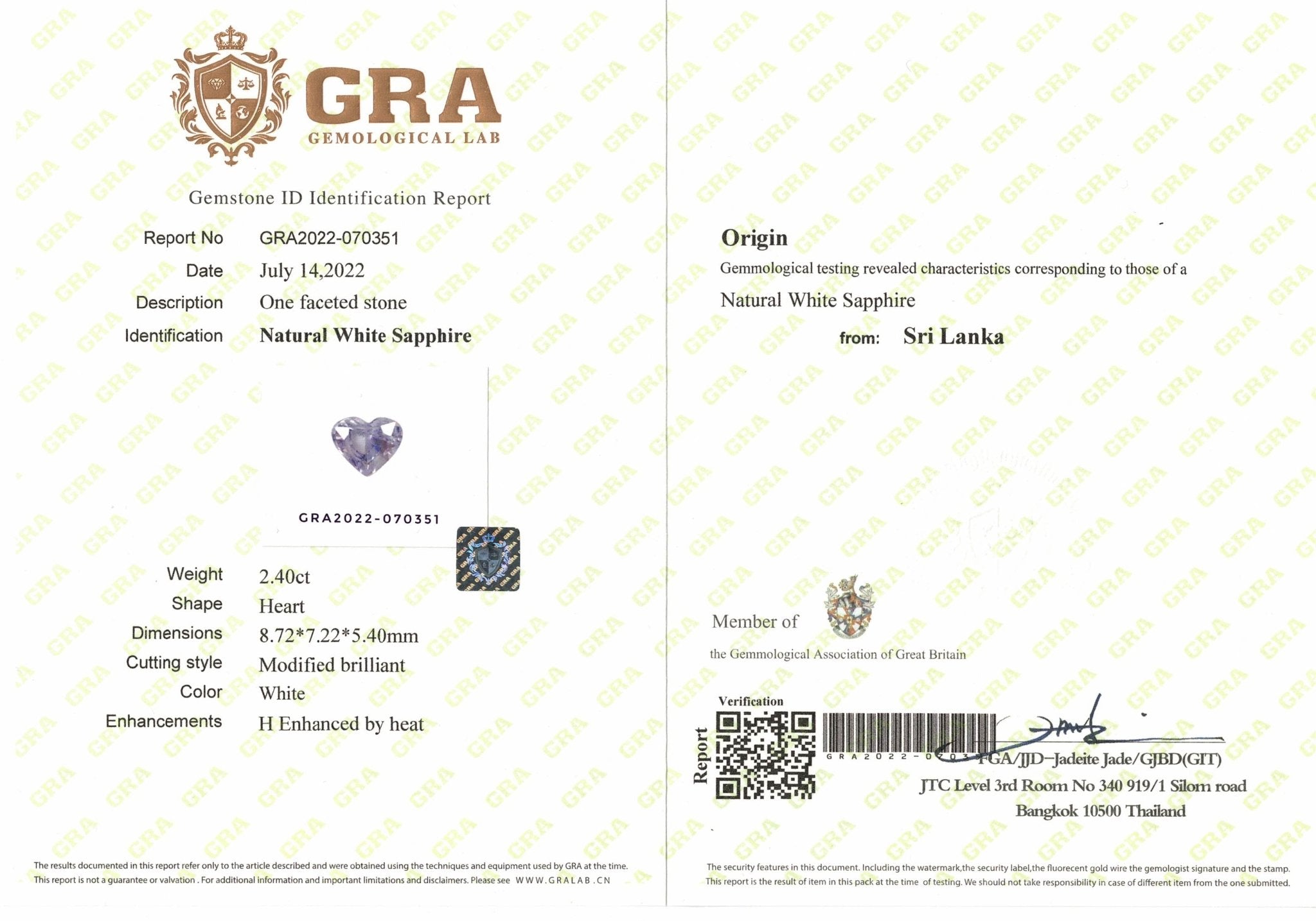 2.40ct White Sapphire - The Sapphire Merchant