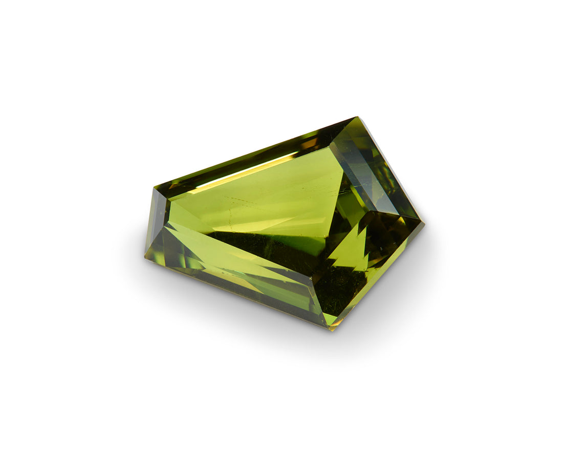 3.00ct Olive Green Sapphire Shield Cut Australia Origin
