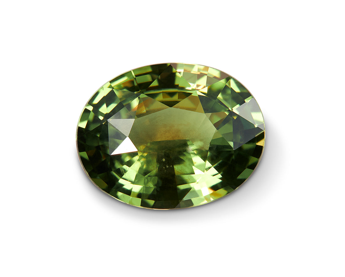 3.14ct Olive Green Sapphire - The Sapphire Merchant